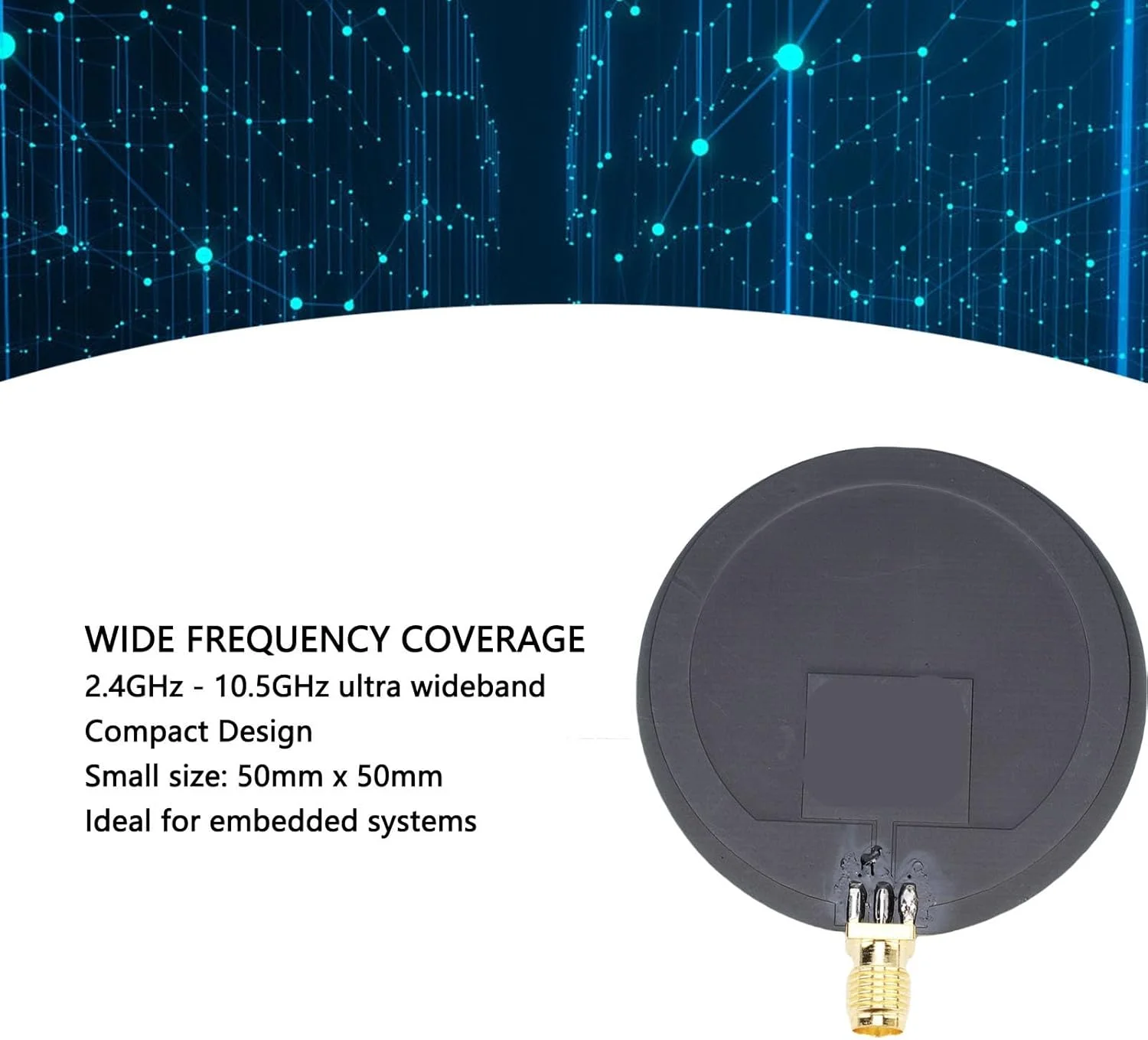 آنتن های UWB Denash، قابل حمل با کانکتور SMA مادگی، محدوده فرکانس 2.4 گیگاهرتز تا 10.5 گیگاهرتز برای سیستم های تعبیه شده آنتن های UWB Denash، قابل حمل با کانکتور SMA مادگی، محدوده فرکانس 2.4 گیگاهرتز تا 10.5 گیگاهرتز برای سیستم های تعبیه شده