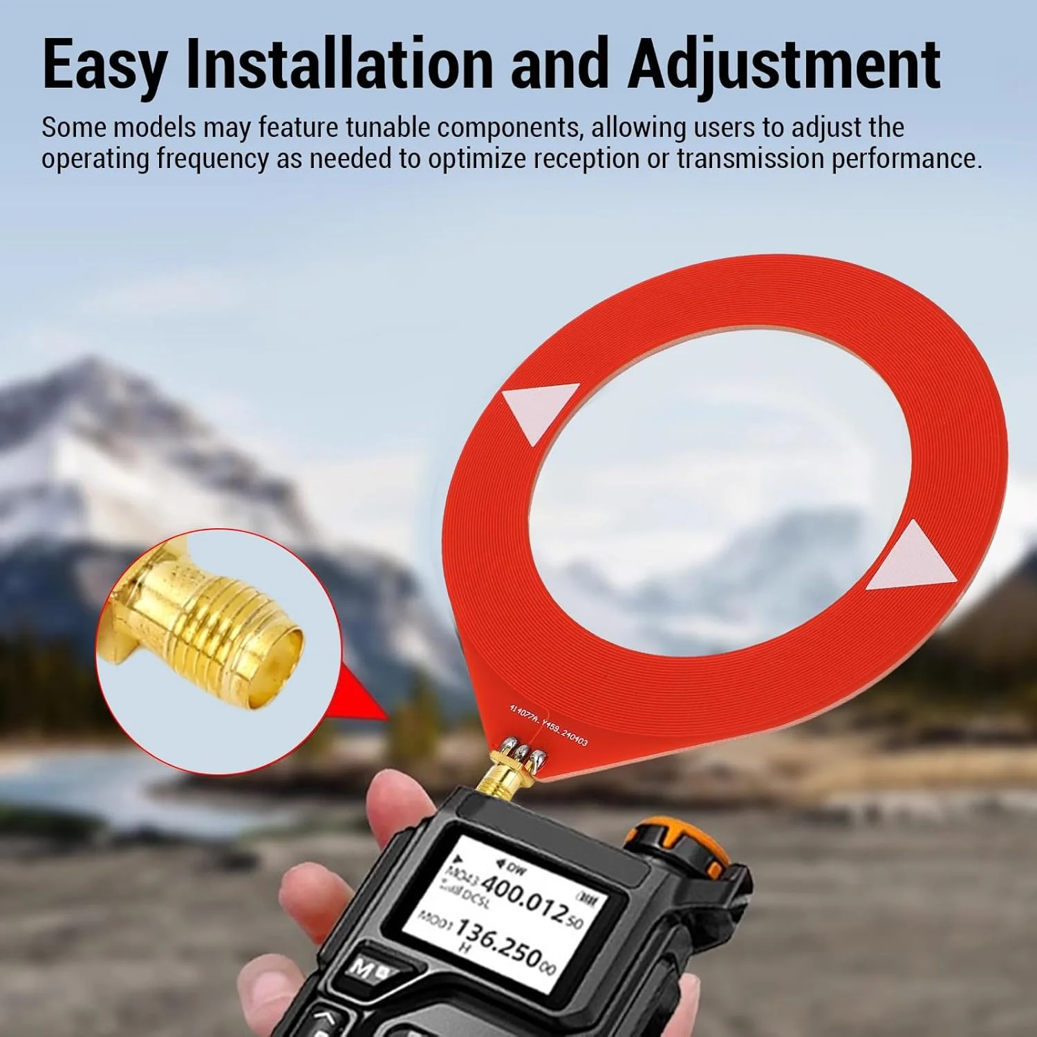 آنتن رادیویی دونات WB Denash، آنتن با مبدل امپدانس پایین، طراحی پلاگ اند پلی 10k-180MHz، دریافت سیگنال قابل اعتماد، سبک و قابل حمل برای فعالیت های خارج از منزل ((قرمز) SMA مادگی) آنتن رادیویی دونات WB Denash، آنتن با مبدل امپدانس پایین، طراحی پلاگ اند پلی 10k-180MHz، دریافت سیگنال قابل اعتماد، سبک و قابل حمل برای فعالیت های خارج از منزل ((قرمز) SMA مادگی)