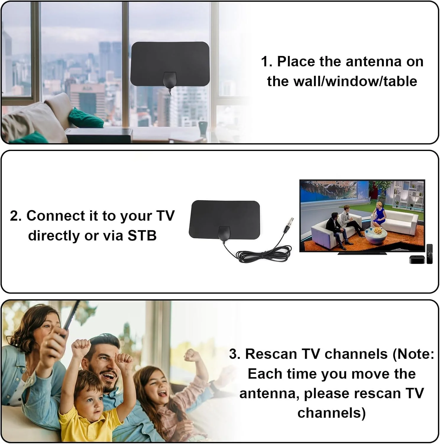 آنتن تلویزیون داخلی، آنتن تلویزیون دیجیتال 4K با کیفیت بالا، با برد بیش از 50 مایل و گیرندگی 360 درجه، تصویر و صدای واضح، کابل کواکسیال HDTV 3.6 متری، برای کانال های محلی و تلویزیون رایگان با تقویت کننده سیگنال آنتن تلویزیون داخلی، آنتن تلویزیون دیجیتال 4K با کیفیت بالا، با برد بیش از 50 مایل و گیرندگی 360 درجه، تصویر و صدای واضح، کابل کواکسیال HDTV 3.6 متری، برای کانال های محلی و تلویزیون رایگان با تقویت کننده سیگنال