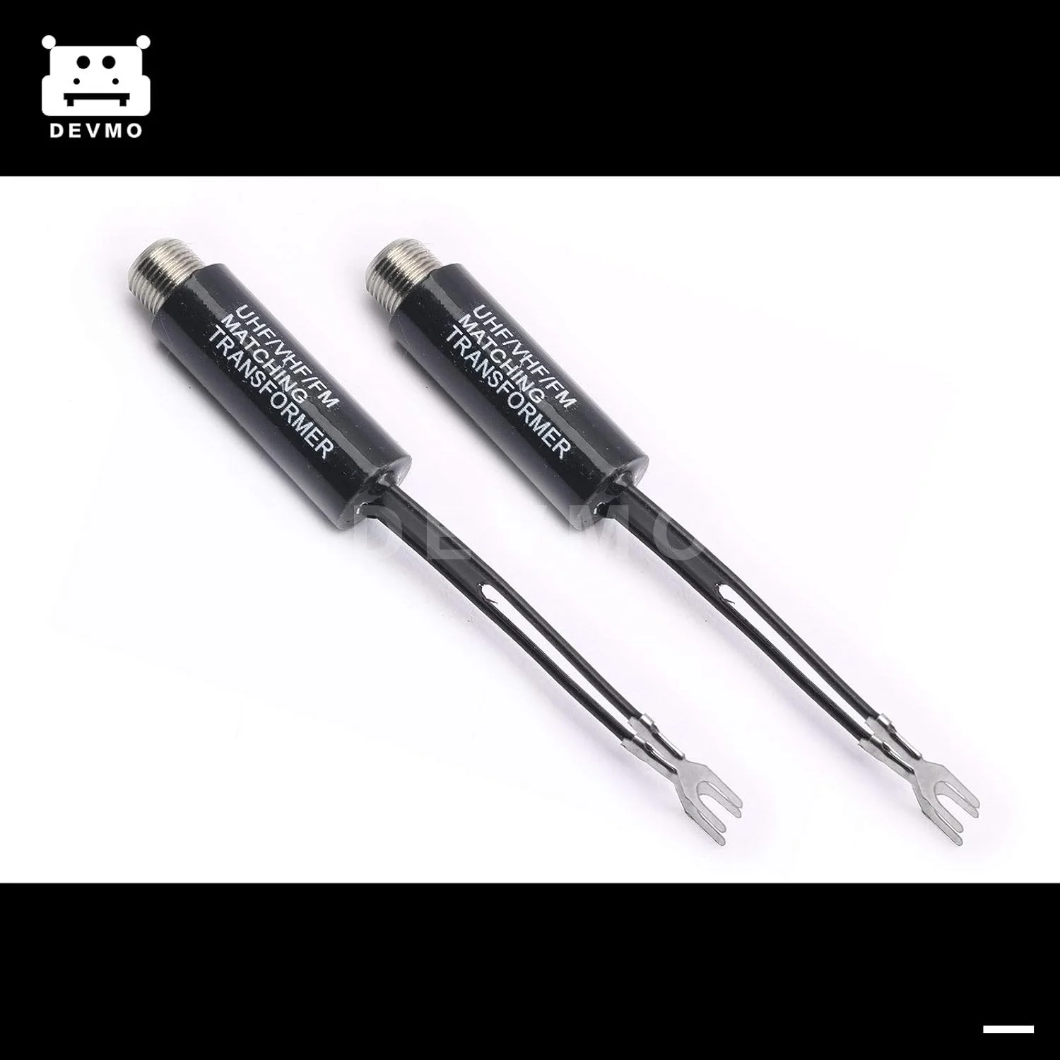 DEVMO 2PCS UHF VHF FM آداپتور کابل کواکسیال ترانسفورماتور تطبیق آنتن تلویزیون 75-300 اهم