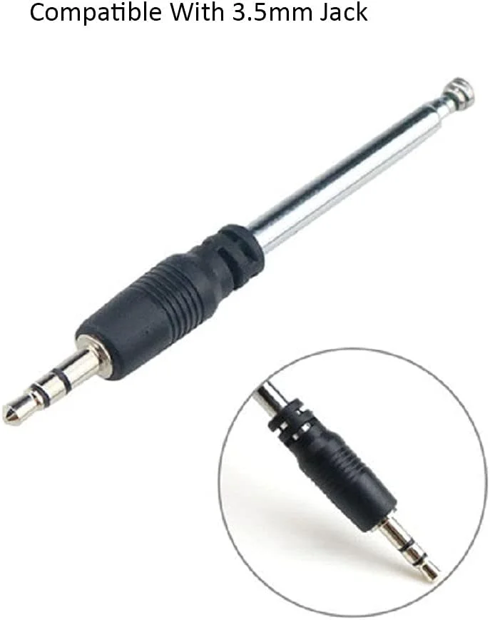 آنتن رادیویی FM 3.5 میلی متری CORONIR، آنتن تلسکوپی برای رادیو قابل حمل، گیرنده استریو داخلی، گیرنده صوتی و تصویری AV، سینمای خانگی، تلفن همراه - 2 عددی آنتن رادیویی FM 3.5 میلی متری CORONIR، آنتن تلسکوپی برای رادیو قابل حمل، گیرنده استریو داخلی، گیرنده صوتی و تصویری AV، سینمای خانگی، تلفن همراه - 2 عددی