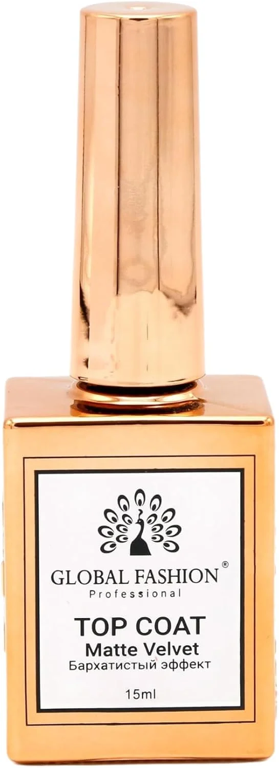 لاک ناخن حلال بدون نیاز به پاک کردن از گلوبال فشن | کیفیت سالنی، ناخن های ماندگار - پوشش نهایی ناخن بدون درخشش و مقاوم در برابر لب پر شدن، پوشش نهایی مات مخملی (پوشش نهایی مات مخملی، 15 میلی لیتر)