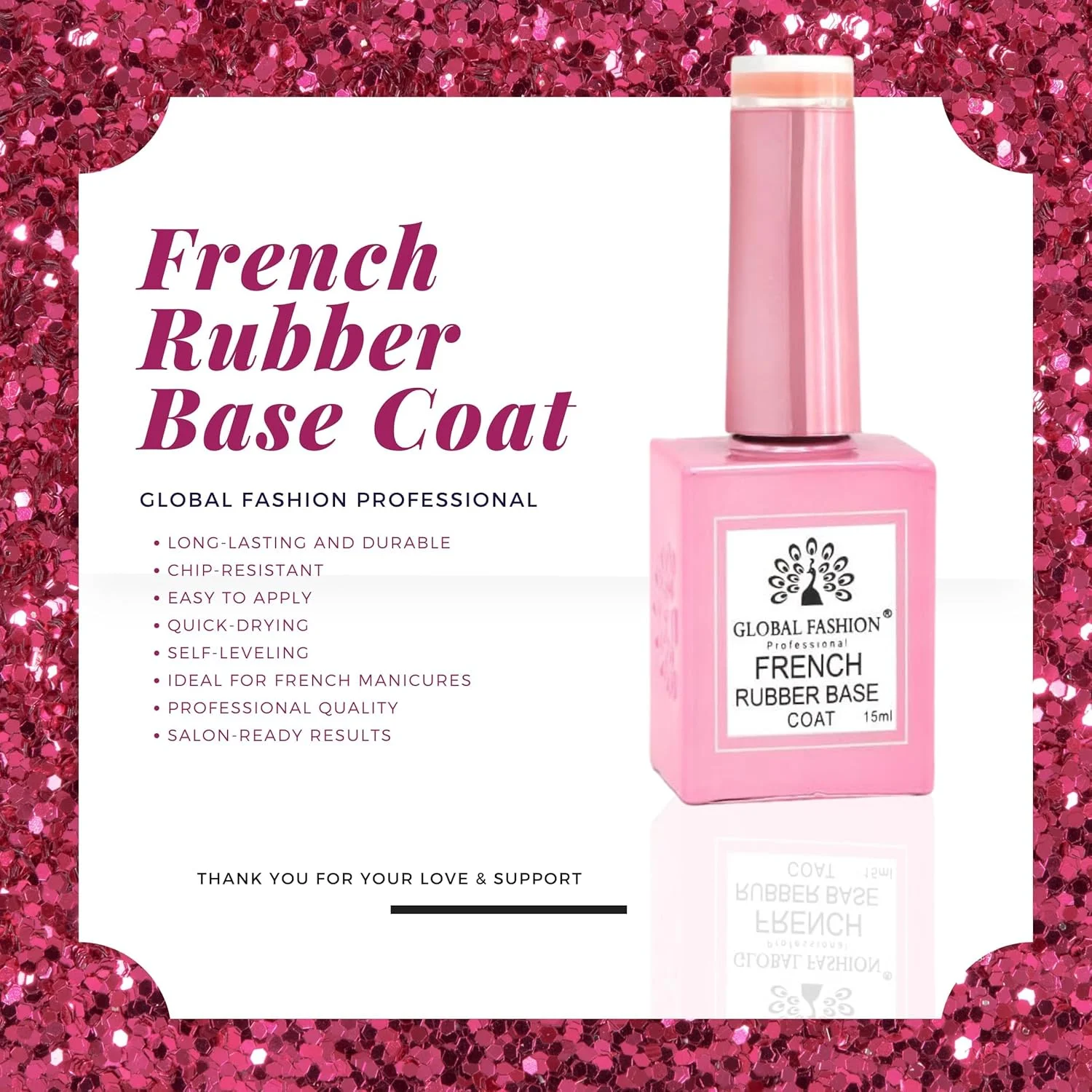 ژل بیس کت رابر حرفه ای فرنچ گِلوبال فشن: ماندگاری طولانی، بادوام و مقاوم در برابر لب پر شدن | (05) ژل بیس کت رابر حرفه ای فرنچ گِلوبال فشن: ماندگاری طولانی، بادوام و مقاوم در برابر لب پر شدن | (05)