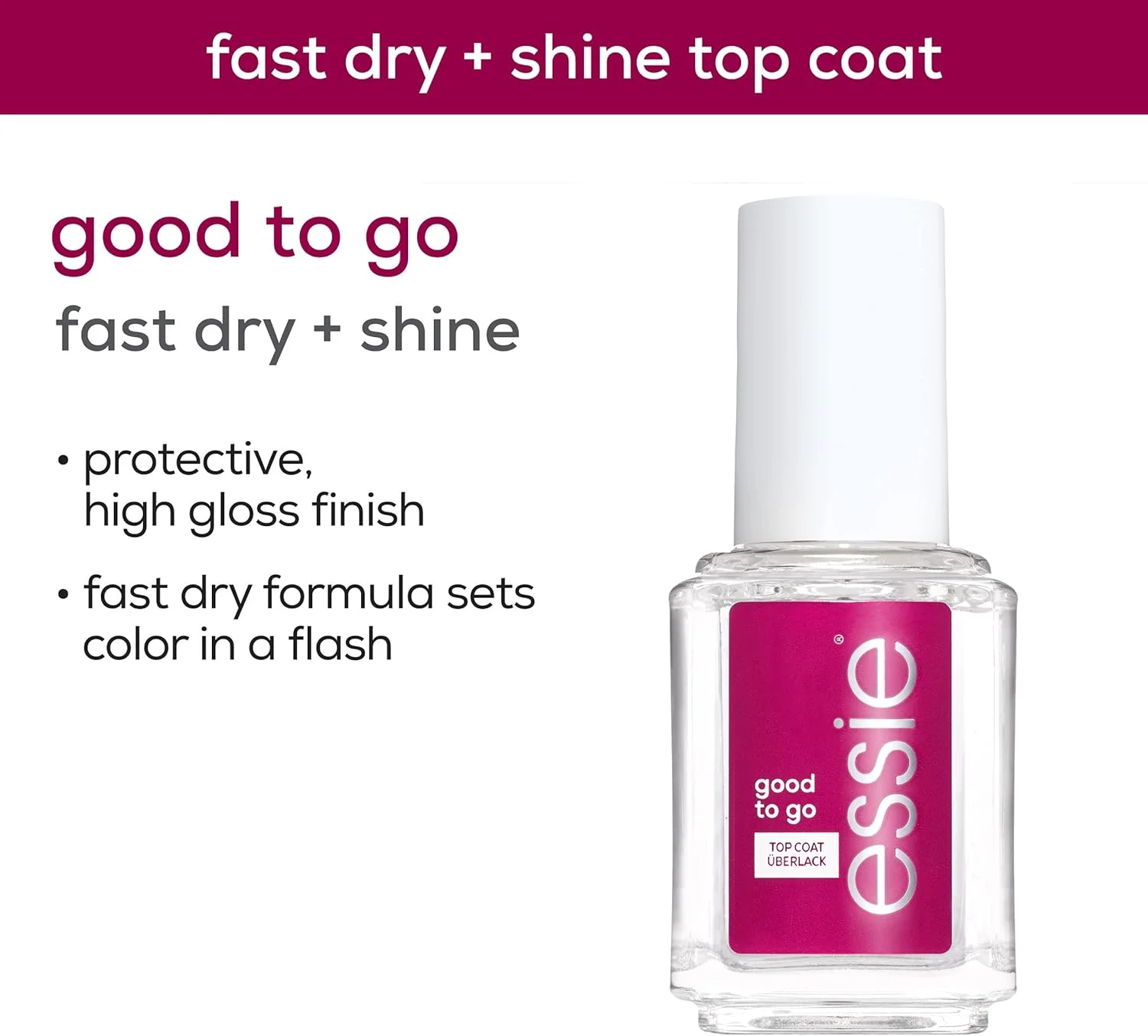 لاک تاپ کت سریع خشک شو و براق کننده ناخن اسسی گود تو گو، 13.5 میلی لیتر (بسته بندی ممکن است متفاوت باشد) لاک تاپ کت سریع خشک شو و براق کننده ناخن اسسی گود تو گو، 13.5 میلی لیتر (بسته بندی ممکن است متفاوت باشد)