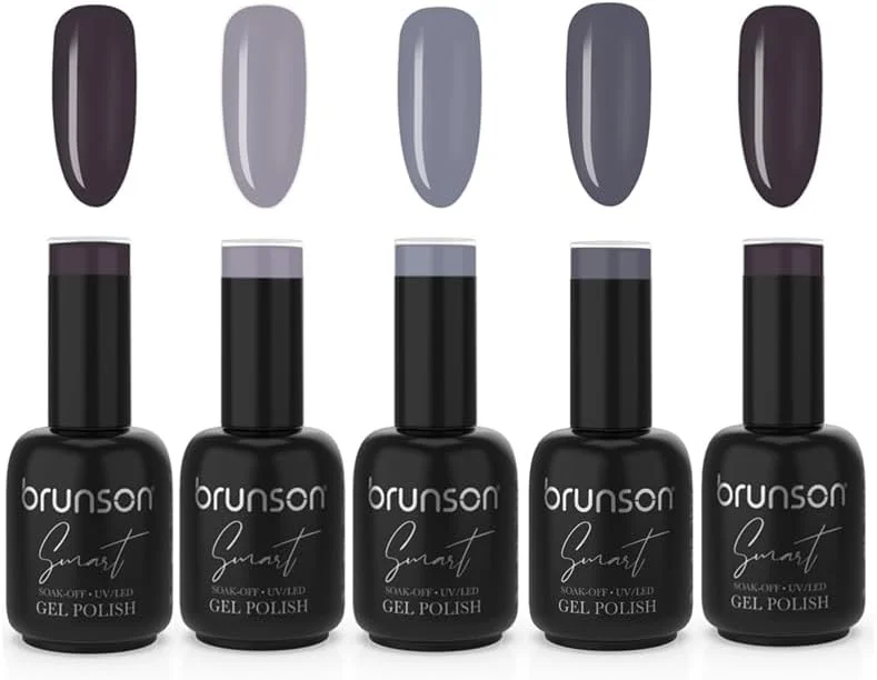 لاک ژل برانسون، ست لاک ژل UV همراه با بیس کت، تاپ کت براق و تاپ کت مات، کیت استارتر لاک ژل UV برای طراحی ناخن