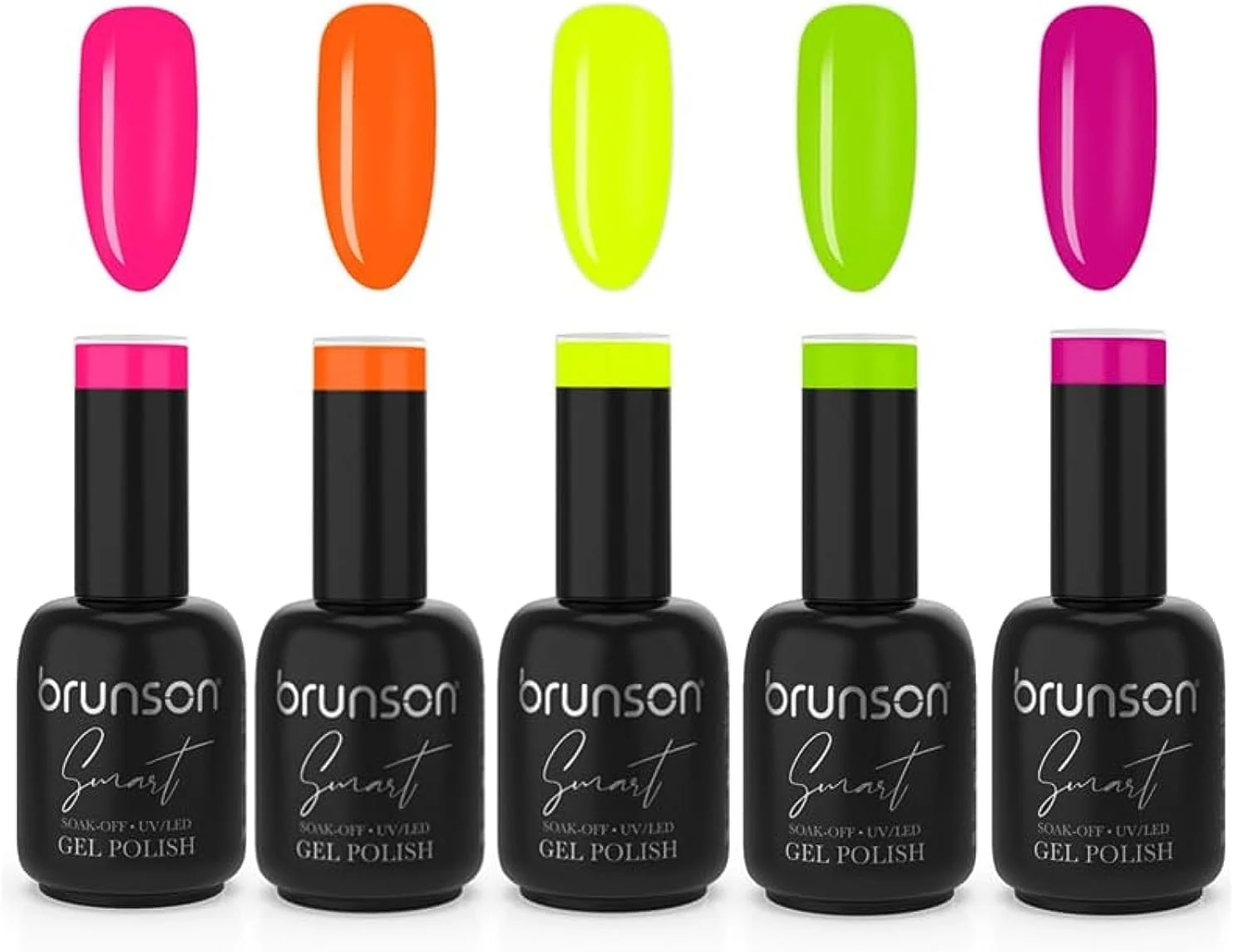 لاک ژل برانسون، ست لاک ژل UV همراه با بیس کت، تاپ کت براق و تاپ کت مات، کیت استارتر لاک ژل UV برای طراحی ناخن