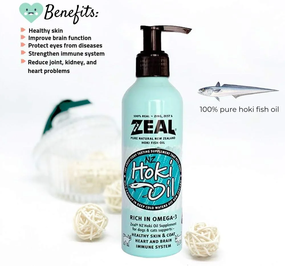 مکمل روغن ماهی هوکی طبیعی زیل برای گربه ها و سگ ها (225 میلی لیتر)