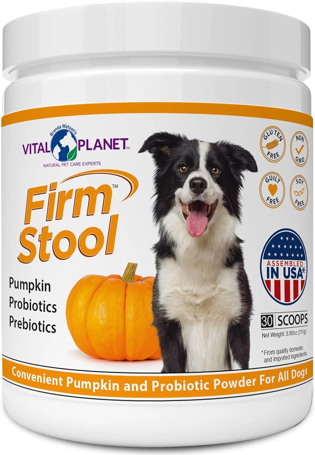ویتال پلنت - پودر سفت کننده مدفوع سگ با طعم کدو تنبل 111 گرم