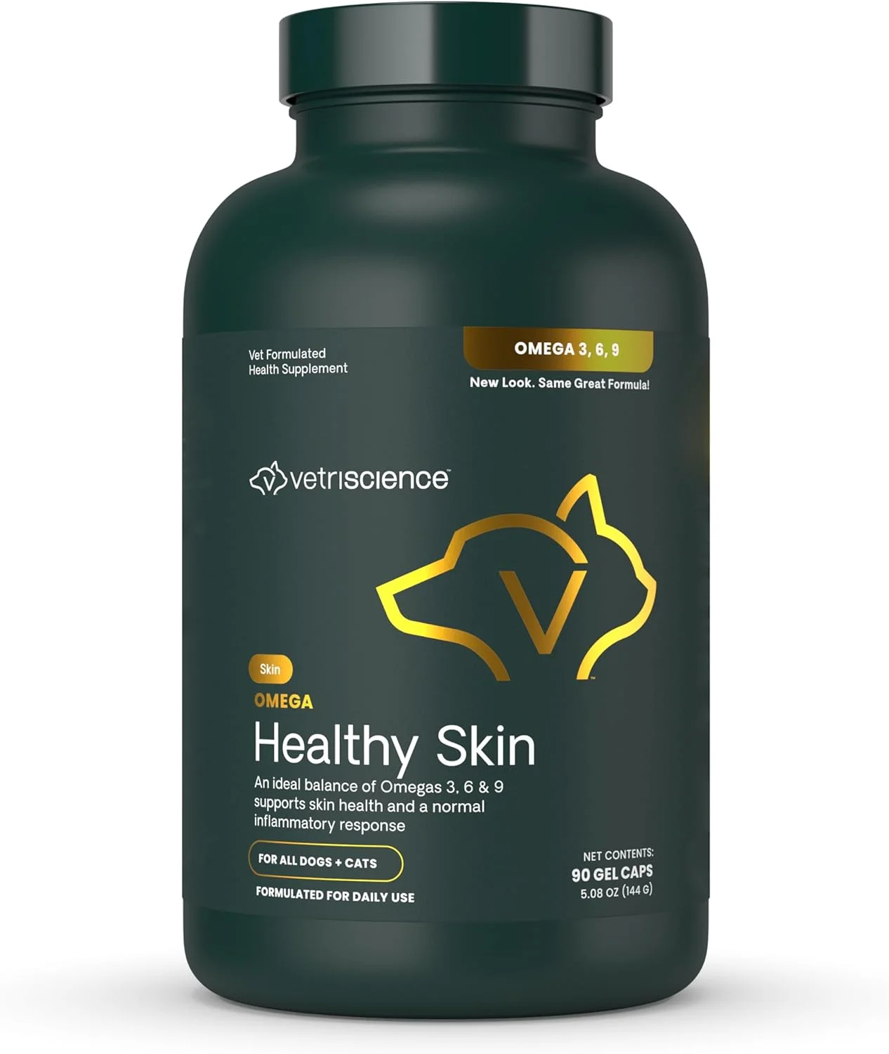 روغن ماهی امگا 3 وتری ساینس برای سگ و گربه، 90 سافت ژل - مکمل روغن ماهی برای پوست و مو، سلامت قلب و تقویت سیستم ایمنی