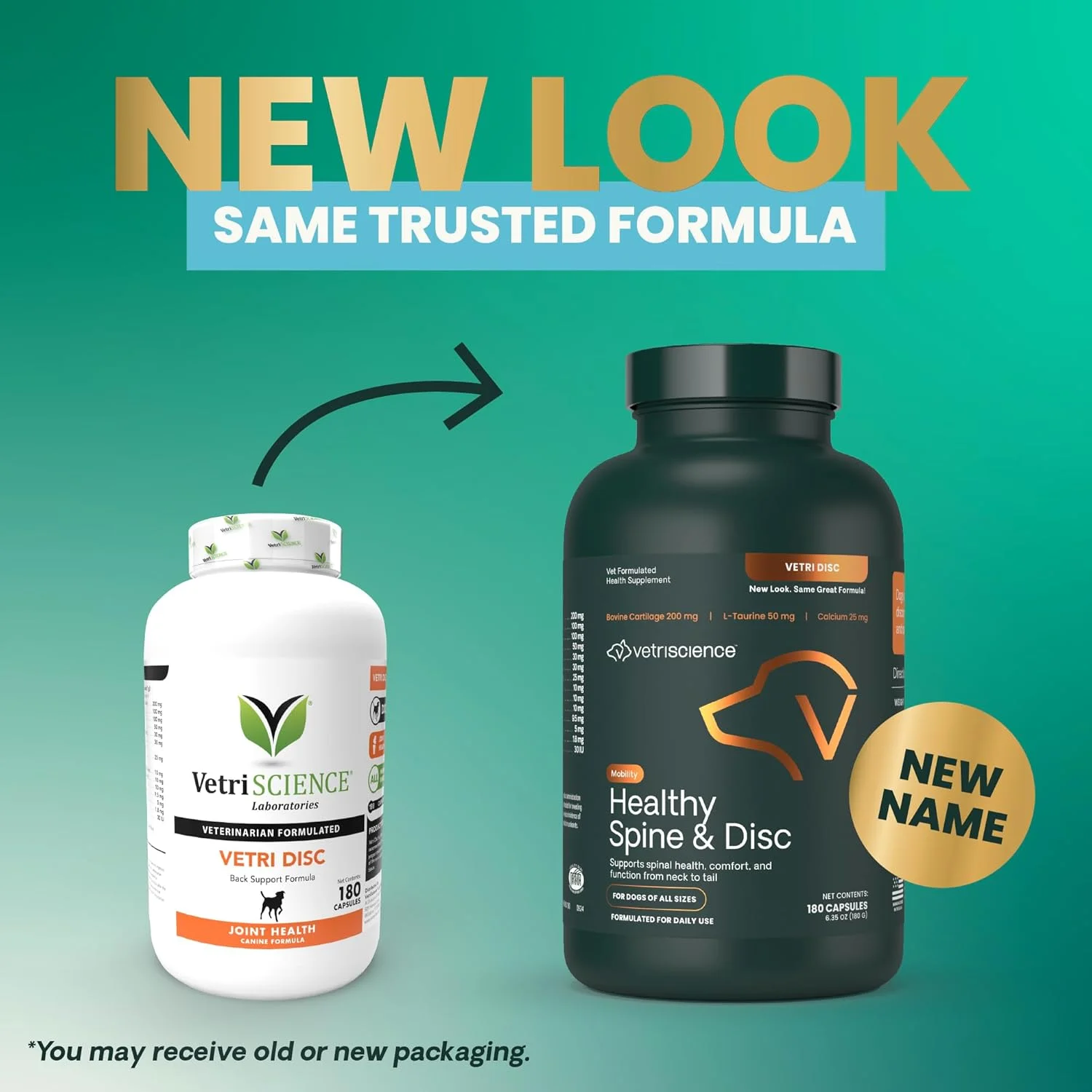 قرص های پشتیبانی از ستون فقرات و کمر VetriScience Vetri Disc حاوی کندرویتین برای سگ ها - پشتیبانی از سلامت مفاصل و تحرک برای سگ های کوچک، متوسط ​​و بزرگ