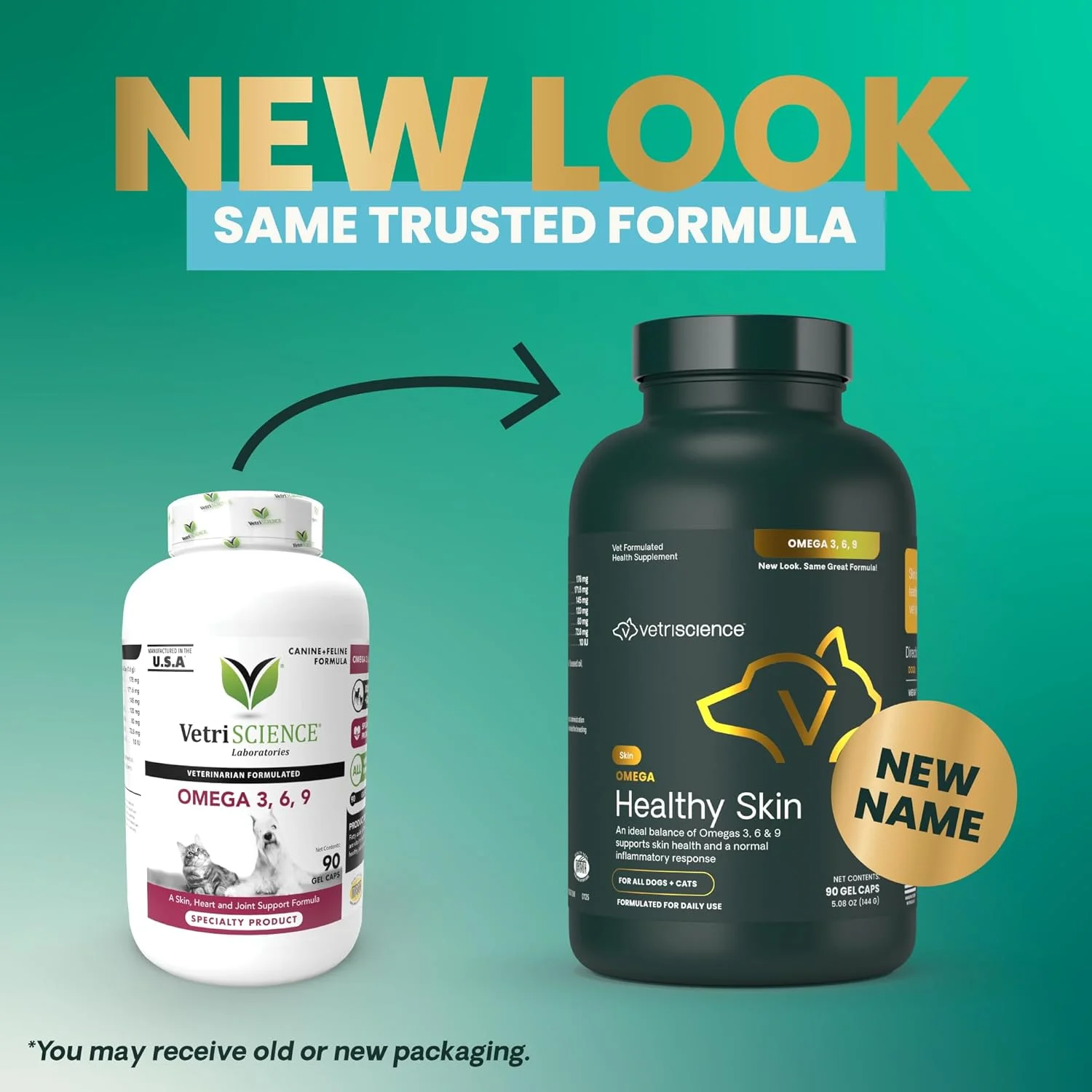 روغن ماهی امگا 3 وتری ساینس برای سگ و گربه، 90 سافت ژل - مکمل روغن ماهی برای پوست و مو، سلامت قلب و تقویت سیستم ایمنی