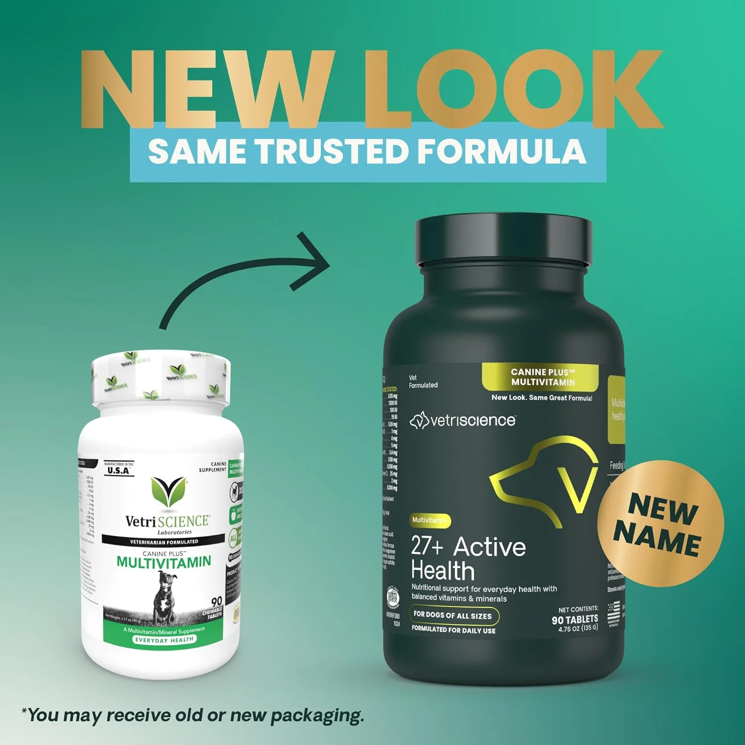 مولتی ویتامین سگ VETRISCIENCE Canine Plus - مکمل ویتامین توصیه شده توسط دامپزشکان - پشتیبانی از خلق و خو، پوست، پوشش، عملکرد کبد، 90 قرص