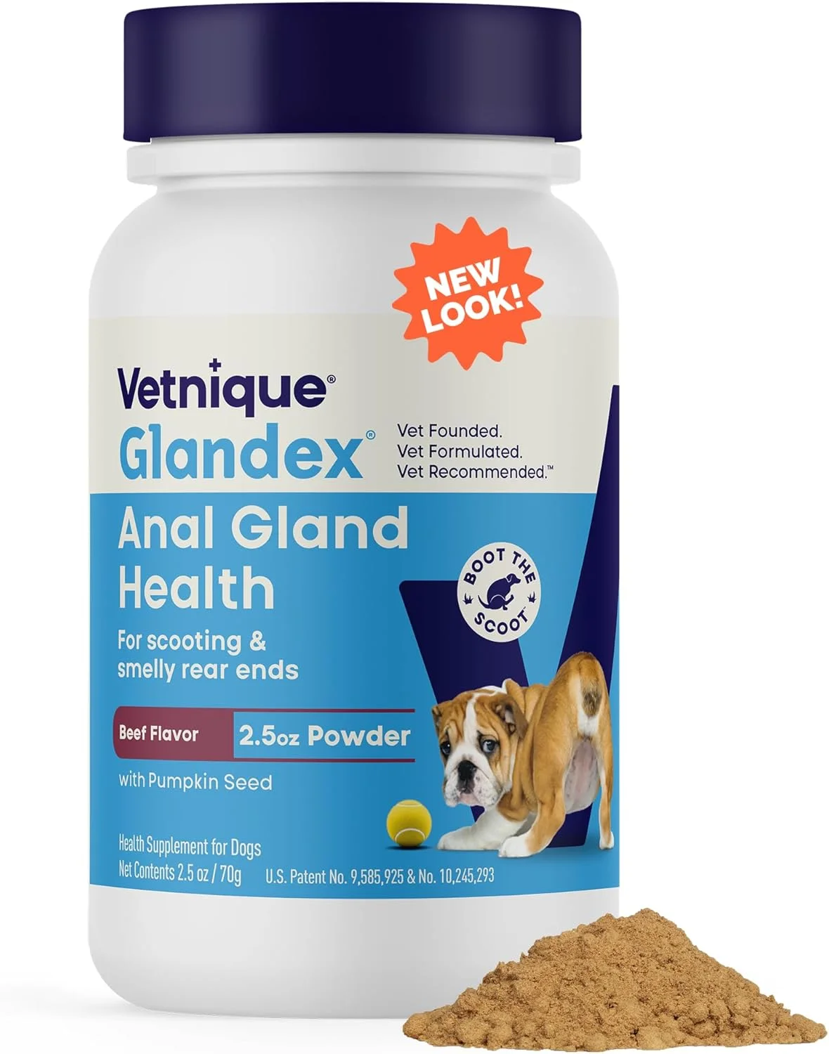 مکمل فیبر کیسه غدد مقعدی سگ و گربه Vetnique Labs Glandex (70 گرم)
