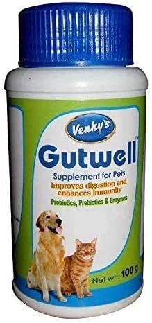 پودر بهبود سلامت روده گاتول، پری‌بیوتیک‌ها، پروبیوتیک‌ها و آنزیم‌ها برای سگ‌ها و گربه‌ها، 100 گرم