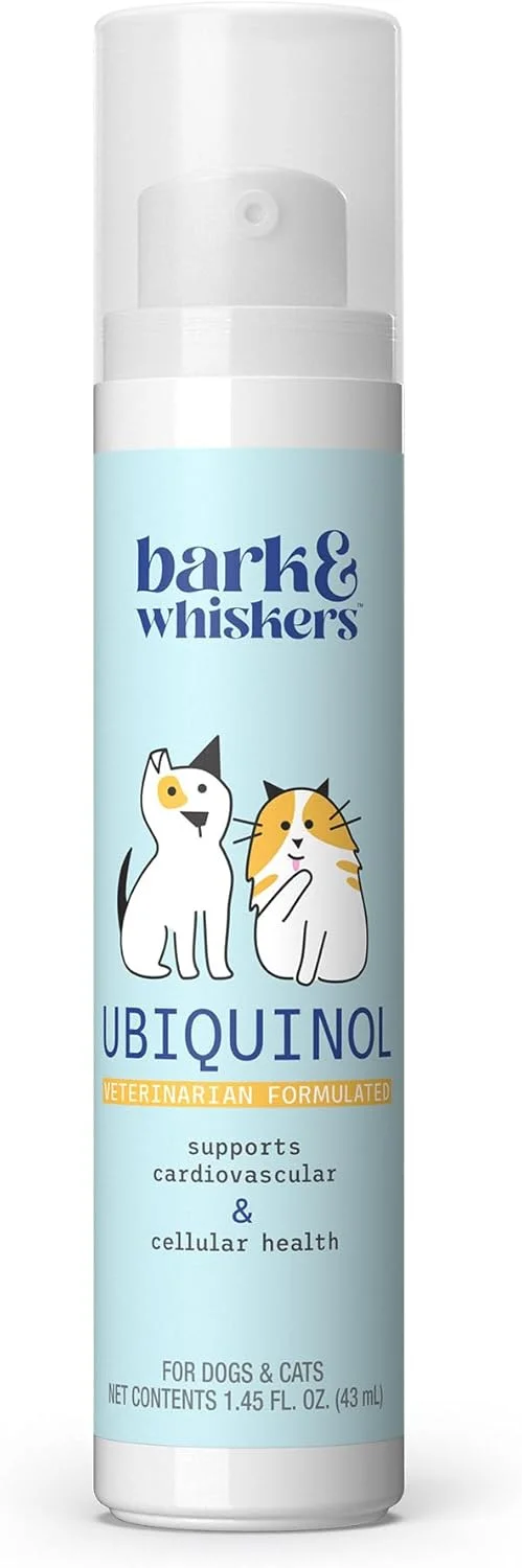 مایع یوبی‌کینول پمپی Bark & Whiskers برای سگ و گربه، 43 میلی‌لیتر، پشتیبانی از عملکرد سالم سیستم ایمنی، فرموله شده توسط دامپزشک، غیر تراریخته، دکتر مرکولا