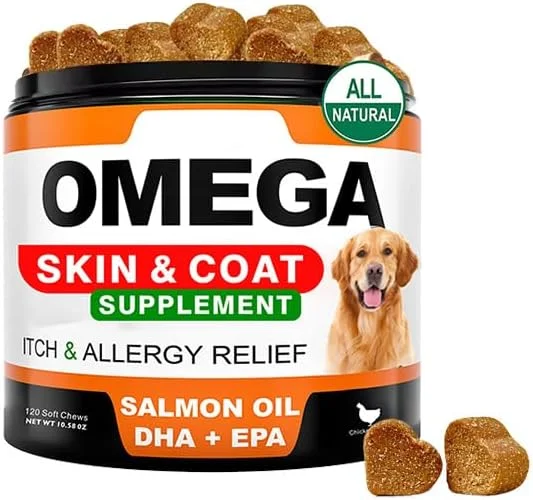 مکمل روغن ماهی حیوانات خانگی 300 گرمی، تقویت کننده موهای ظریف در گربه ها و سگ ها، جلوگیری از ریزش مو، ذرات نرم