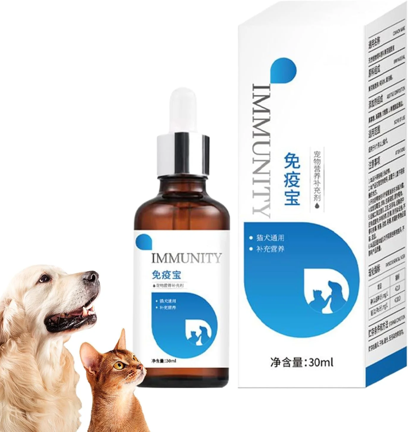 قطره های تقویت کننده سیستم ایمنی سگ و توله سگ، 30 میلی لیتر | قطره های تغذیه طبیعی برای سلامت دستگاه گوارش مناسب برای پرورش دهندگان، سرپرستان و کلینیک های دامپزشکی، مناسب برای سگ، توله سگ و بچه گربه در برنامه روزانه