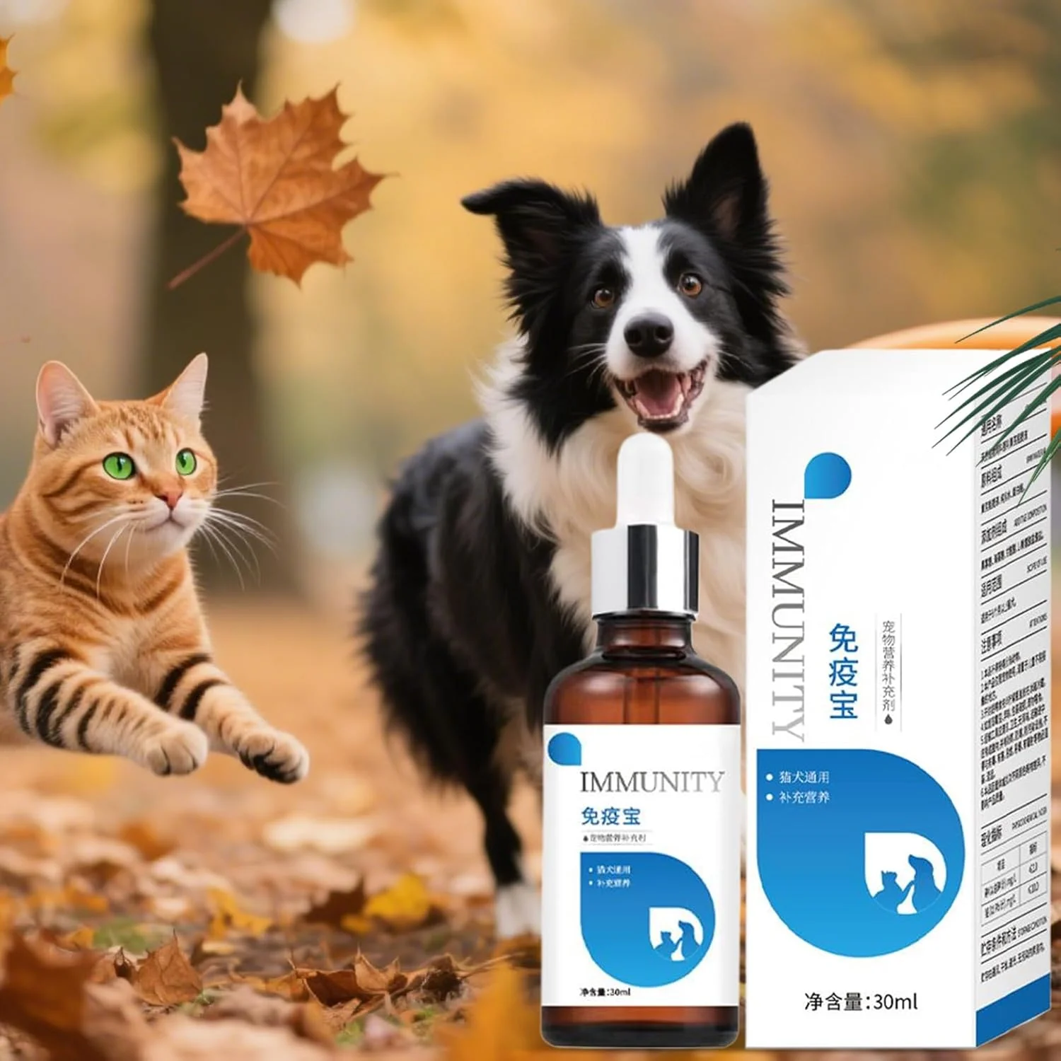 قطره های مکمل سگ، 30 میلی لیتر قطره های پشتیبانی گوارشی گربه | قطره های تغذیه طبیعی برای سلامت دستگاه گوارش پرورش دهندگان پذیرندگان کلینیک های دامپزشکی روال روزانه توله سگ گربه