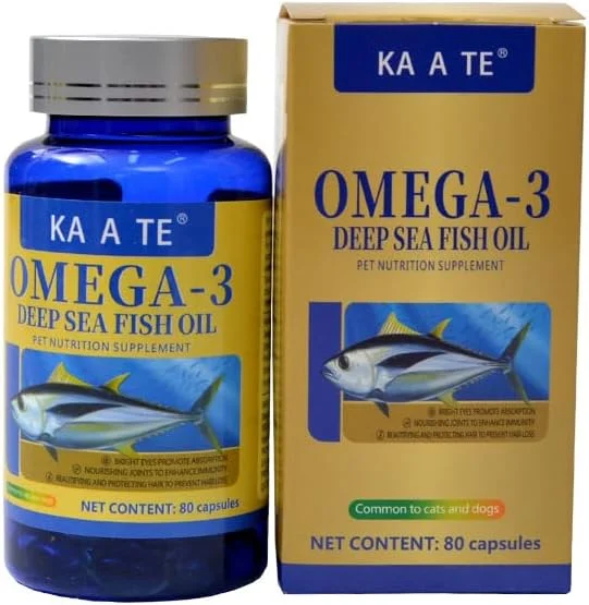 روغن ماهی امگا 3 برای سگ و گربه، مکمل پوست و مو، - پشتیبانی از مفاصل قوی و موهای براق، ویتامین ها و مکمل های سگ برای تمام سنین و نژادها (80 کپسول)