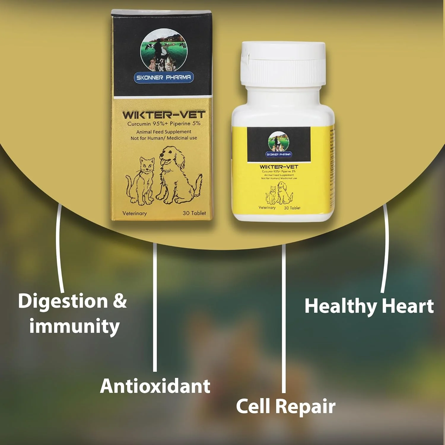 مولتی ویتامین سگ WIKTER Vet برای هضم، ایمنی، پوست، پوشش، سلول و ترمیم