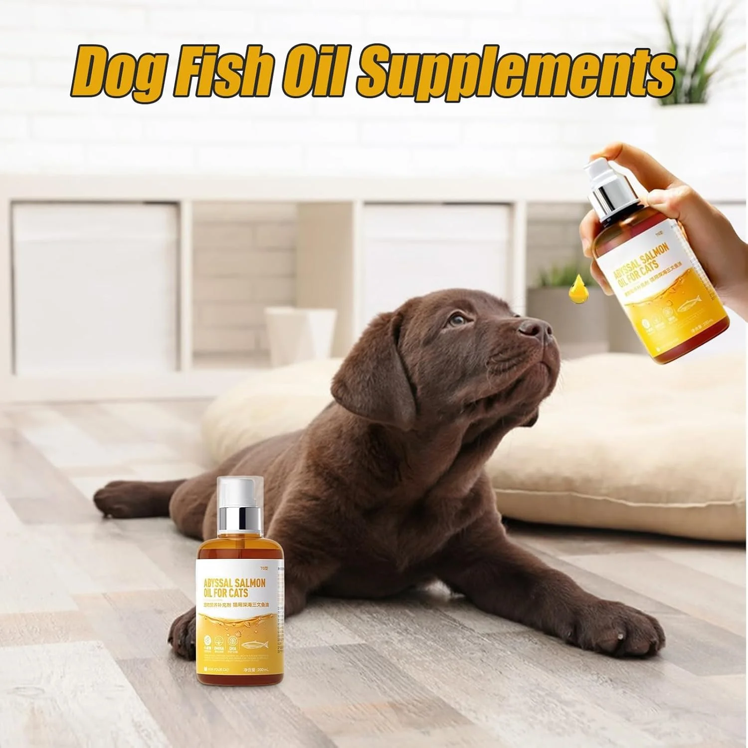 روغن ماهی برای سگ ها | روغن کنترل ریزش مو 200 میلی لیتر | مکمل های سگ با قدرت بالا و کاملا طبیعی برای تحرک مفاصل، شرایط پوستی و سلامتی روزانه