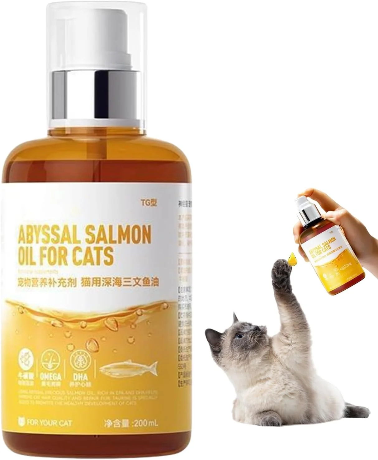 روغن سالمون برای سگ ها، 200 میلی لیتر مکمل های غذایی - لوازم خالص حیوانات خانگی با قدرت بالا، مکمل های سگ با عملکرد سریع و قدرت فوق العاده برای حمایت از تحرک مفاصل و شرایط پوستی