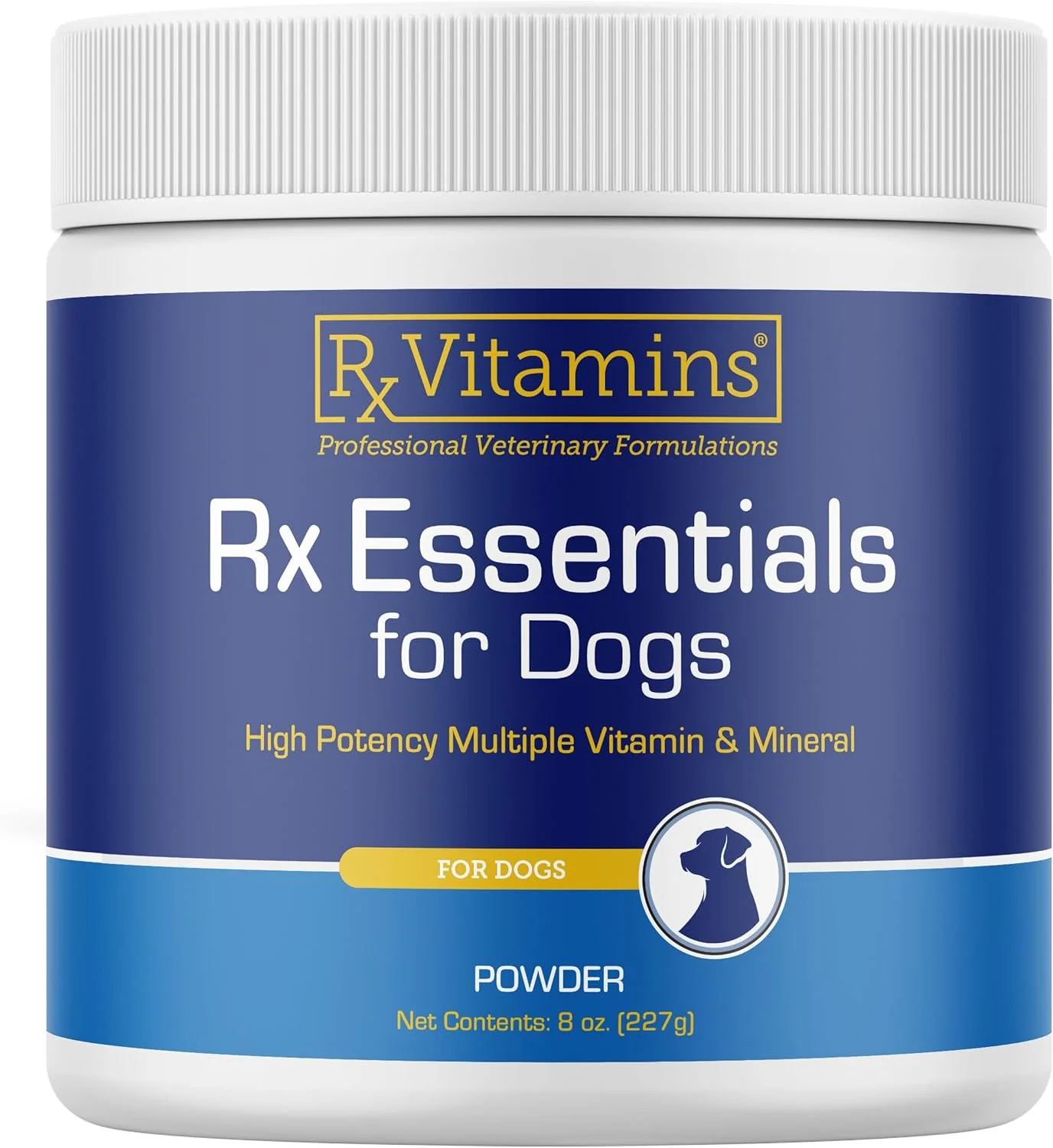 ویتامین ها و مواد معدنی روزانه سگ Rx Vitamins Essentials - حاوی اسپیرولینای آبی، پودر کلپ و خار مریم - پودر ویتامین های کامل سگ و مواد معدنی ضروری - 227 گرم