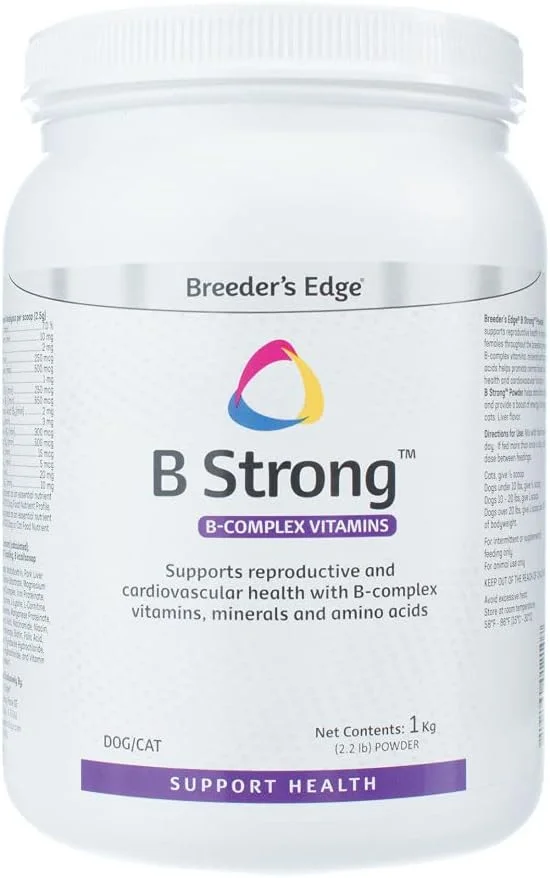 پودر تقویت کننده B Strong برای حیوانات خانگی Revival Animal Health Breeder's Edge، ویتامین های گروه B - 1 کیلوگرم