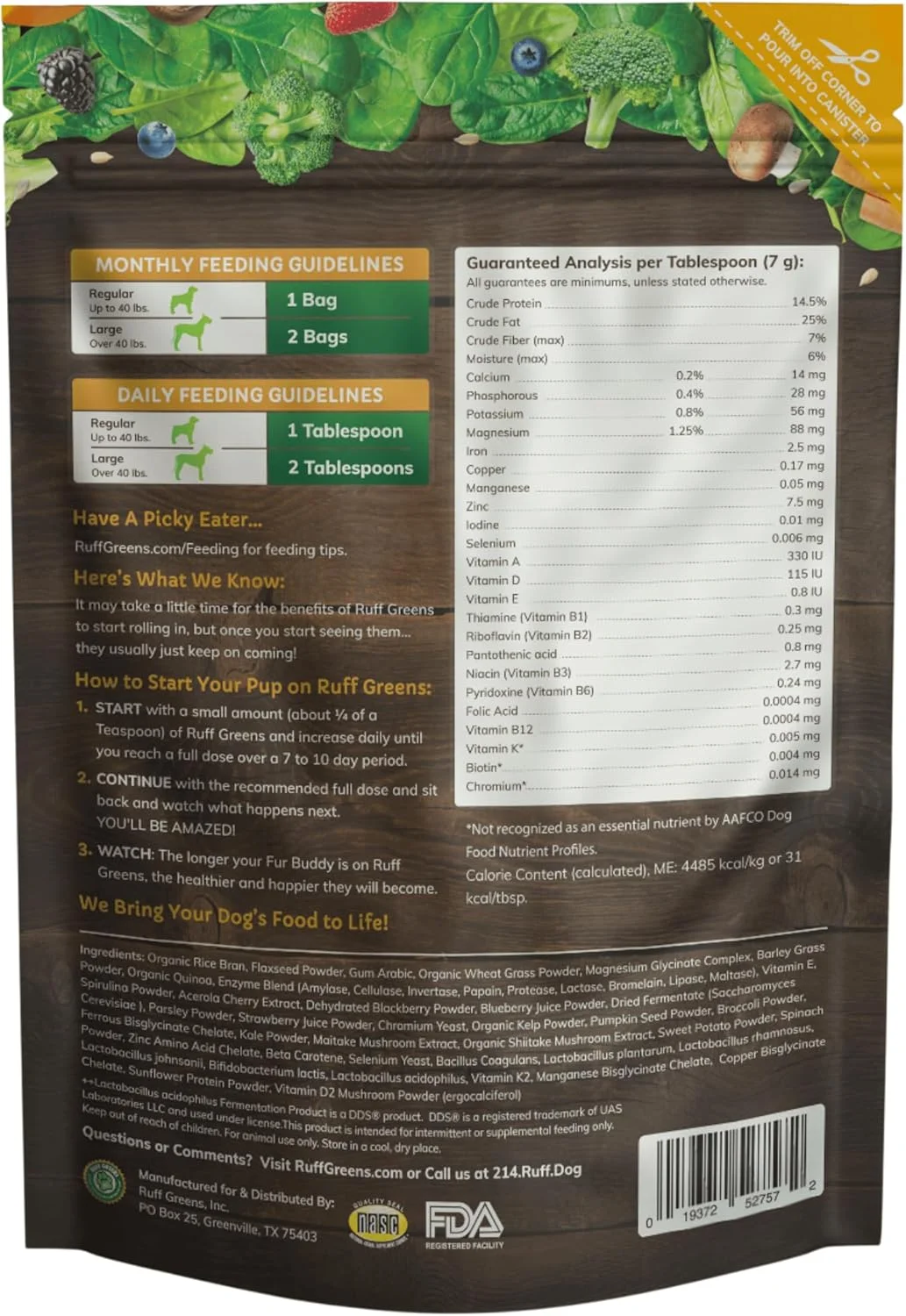 راف گرینز - مکمل غذایی سگ، مکمل مفاصل و استخوان ران برای سگ ها - پودر آنزیم های گوارشی پروبیوتیک برای حمایت از تحرک، ویتامین ها و مواد معدنی ضروری، 6.9 اونس