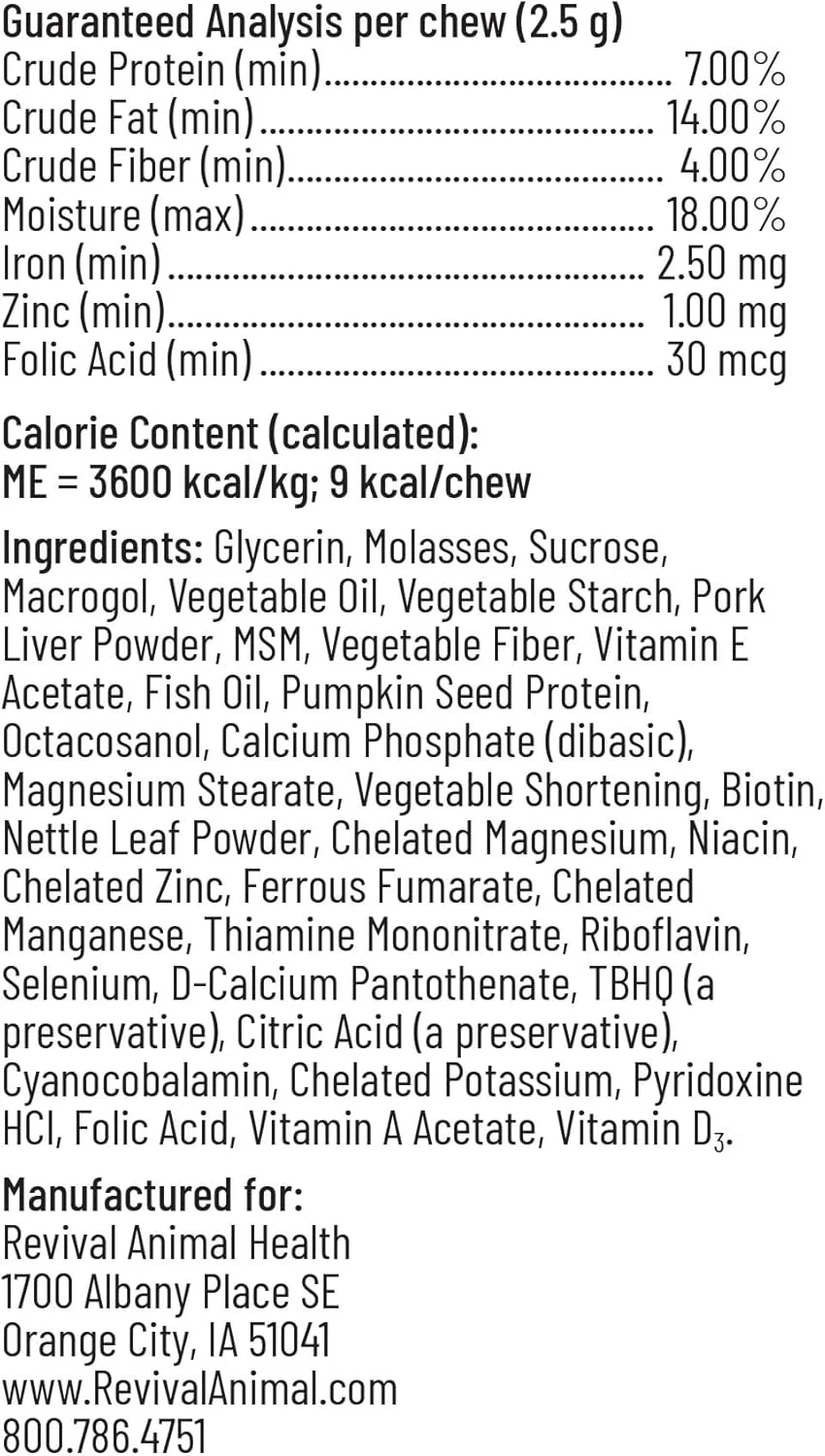 مکمل دوران بارداری سگ و گربه ریوایوال انیمال هلث بریدرز اج اکسی میت - 60 عدد جویدنی نرم