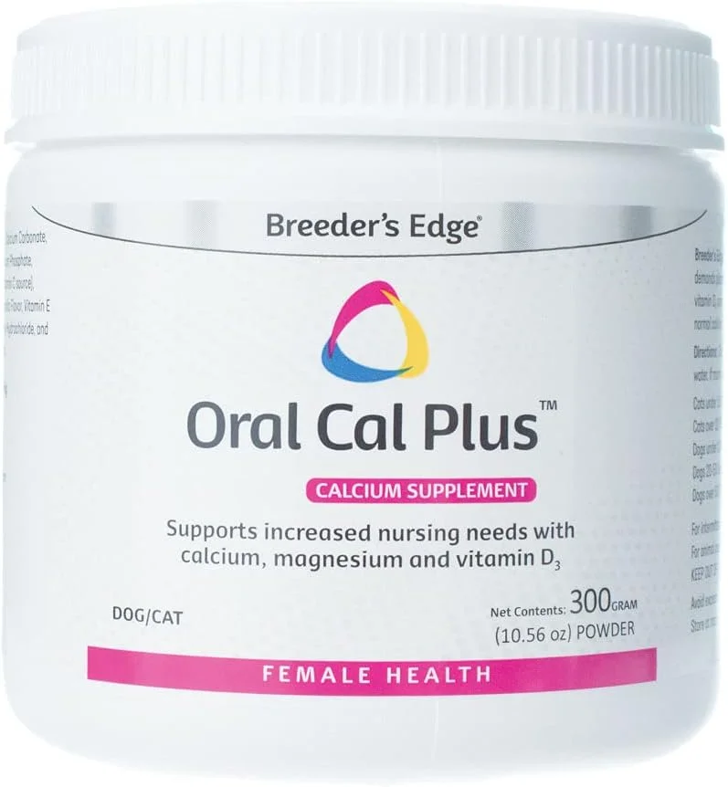 پودر کلسیم خوراکی Breeder's Edge Oral Cal Plus از Revival Animal Health - مکمل کلسیم برای سگ و گربه - 300 گرم