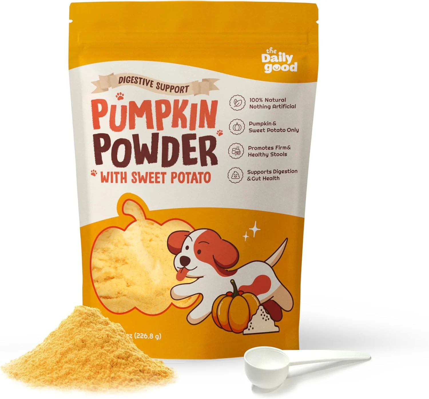 پودر کدو تنبل برای سگ ها - 100% طبیعی - هضم آسان، مناسب برای سگ های تمام نژادها و اندازه ها، 226 گرم