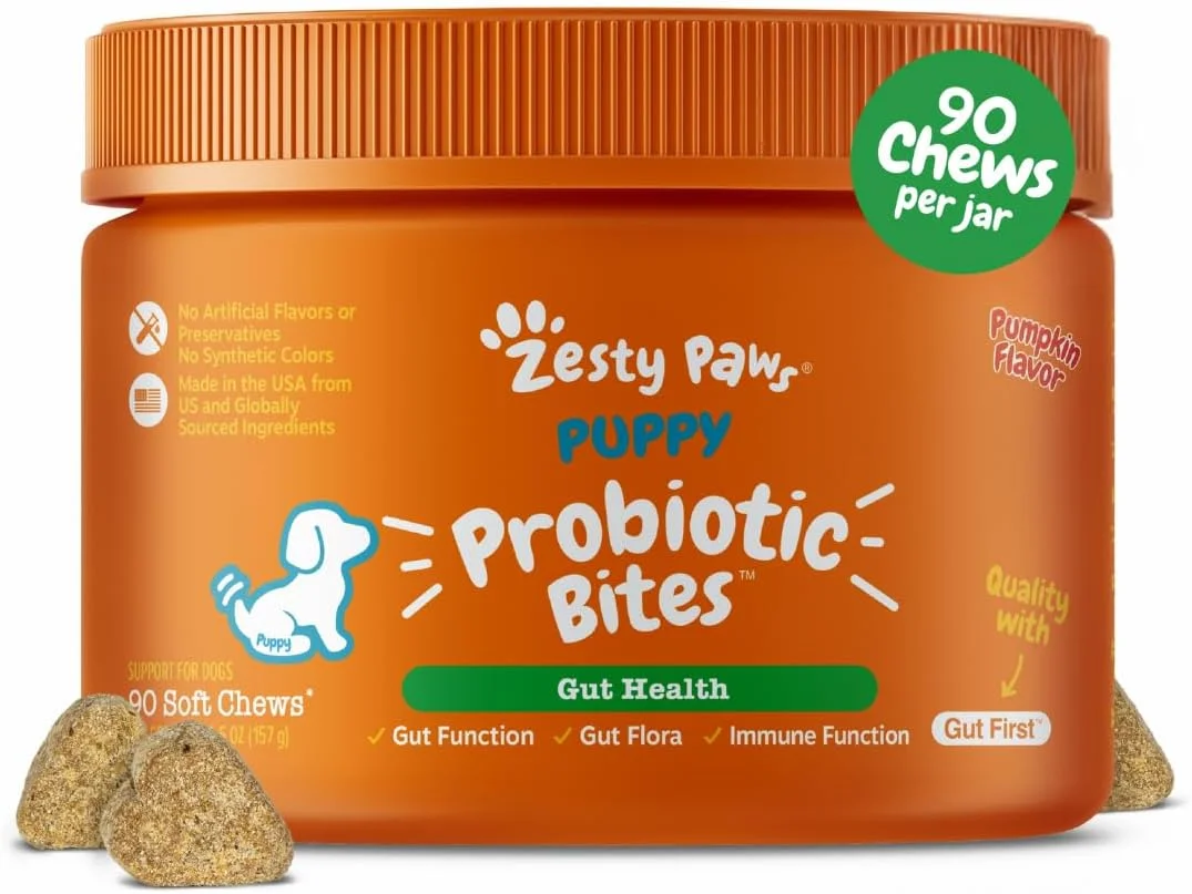 پروبیوتیک توله سگ با طعم کدو تنبل، 90 عدد در هر قوطی