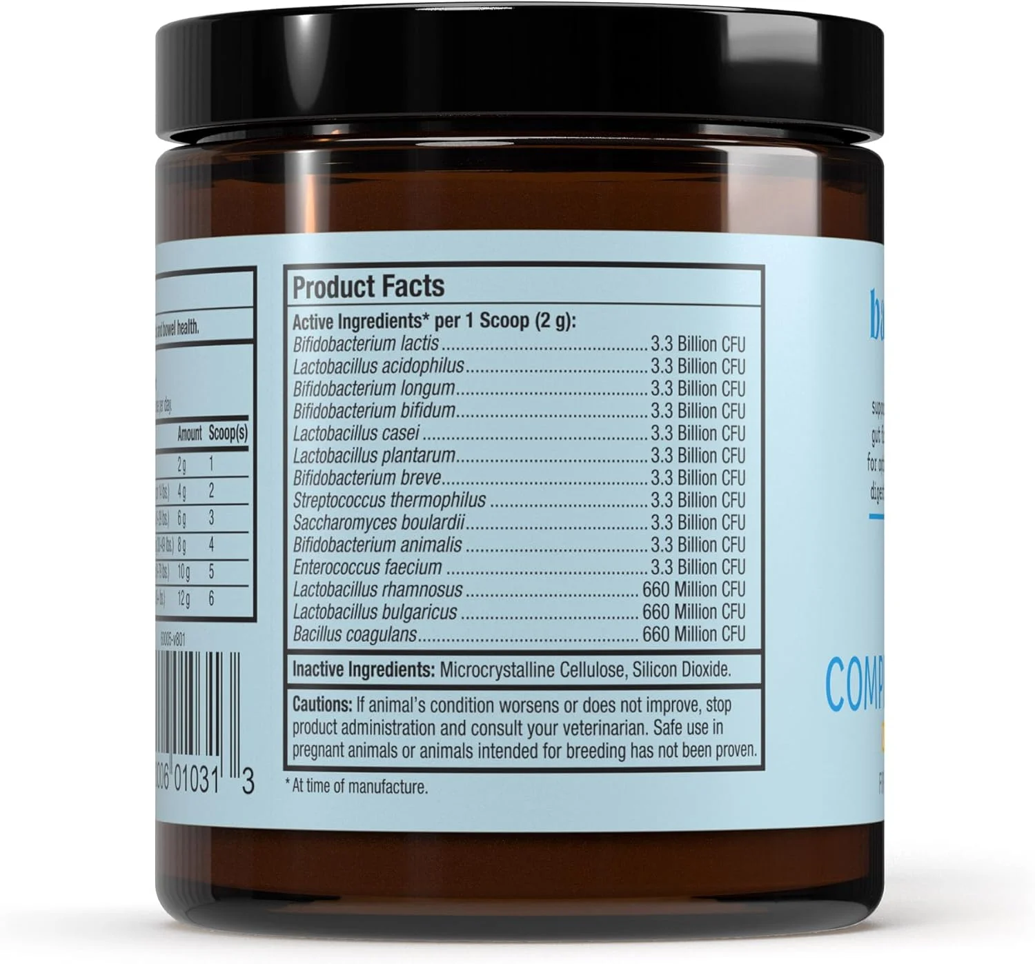 پروبیوتیک کامل Bark & Whiskers، برای سگ ها و گربه ها، 90 گرم، پشتیبانی از عملکرد ایمنی، پشتیبانی از هضم، فرموله شده توسط دامپزشک، غیر GMO، دکتر مرcola