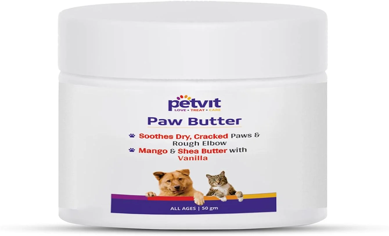 کره پنجه پت ویت با انبه و شی باتر و روغن علف لیمو، ویتامین E، روغن نارگیل | التیام بخش، ترمیم کننده و مرطوب کننده بینی و پنجه های خشک | متعادل کننده PH - برای تمامی نژادهای سگ و گربه - 50 گرم، سفید کره پنجه پت ویت با انبه و شی باتر و روغن علف لیمو، ویتامین E، روغن نارگیل | التیام بخش، ترمیم کننده و مرطوب کننده بینی و پنجه های خشک | متعادل کننده PH - برای تمامی نژادهای سگ و گربه - 50 گرم، سفید