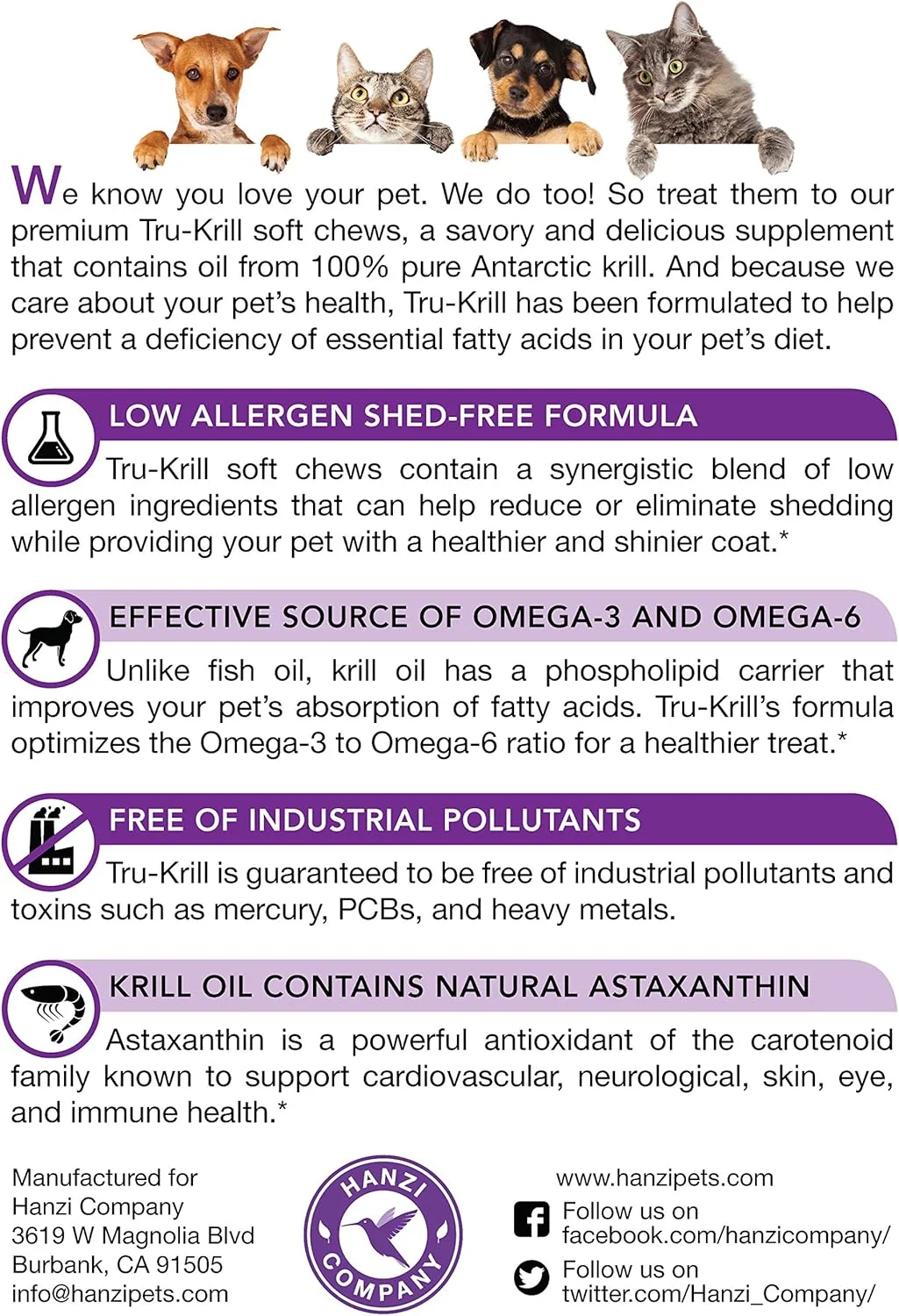 جویدنی های نرم روغن کریل قطب جنوب شماره 1 برای سگ ها | غنی از امگا 3 | آستاگزانتین | ویتامین E | برای پوست و پوشش مو | کم آلرژی زا | کم کالری | دارای گواهی cGMP | ساخت ایالات متحده آمریکا | 60 عدد جویدنی نرم خوش طعم