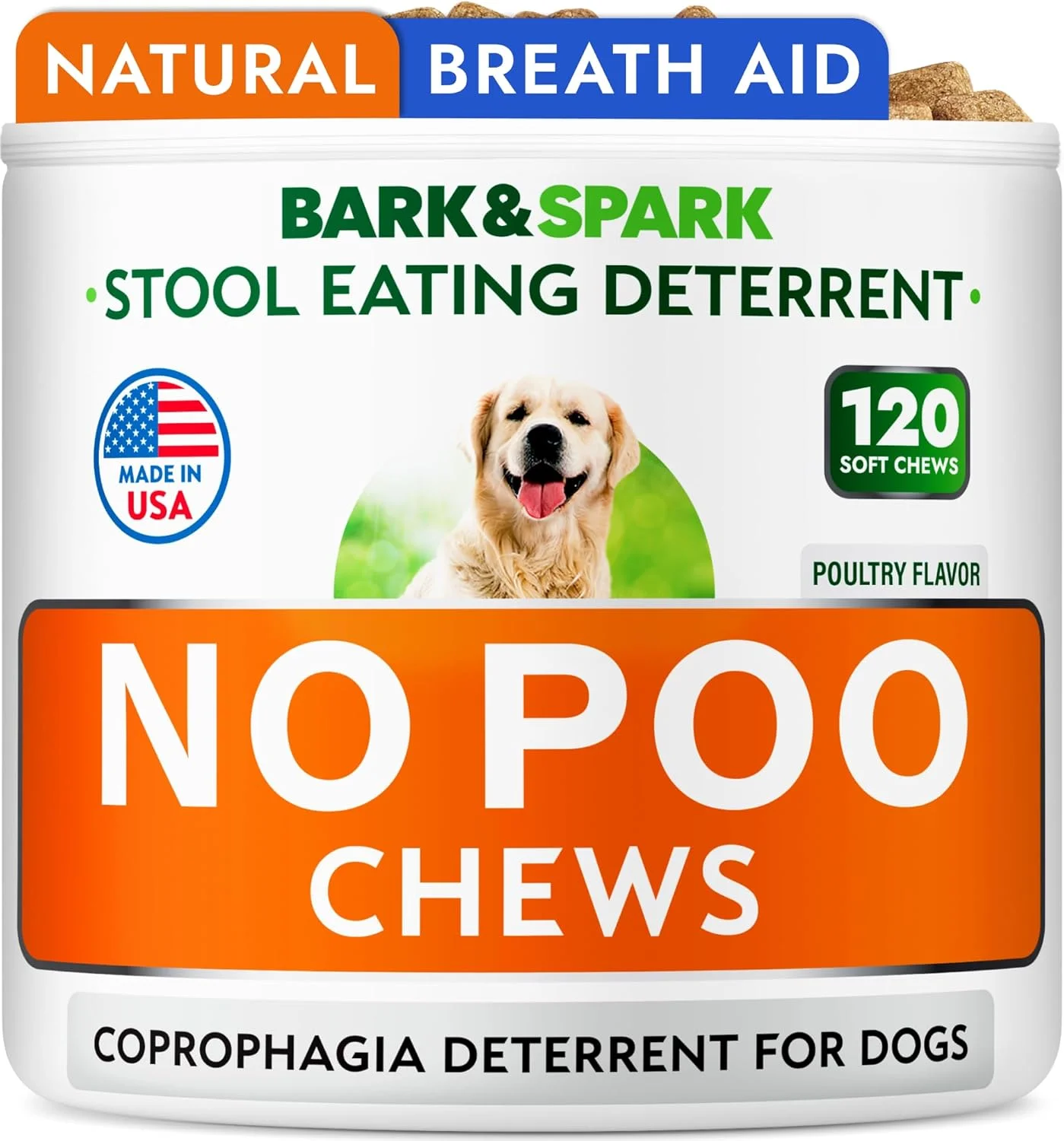 قرص های جویدنی ضد مدفوع خواری سگ - بازدارنده مدفوع خواری با پروبیوتیک ها، آنزیم های گوارشی و پشتیبانی از تنفس - جلوگیری از خوردن مدفوع سگ - ساخت آمریکا - 120 عدد (طعم مرغ) قرص های جویدنی ضد مدفوع خواری سگ - بازدارنده مدفوع خواری با پروبیوتیک ها، آنزیم های گوارشی و پشتیبانی از تنفس - جلوگیری از خوردن مدفوع سگ - ساخت آمریکا - 120 عدد (طعم مرغ)