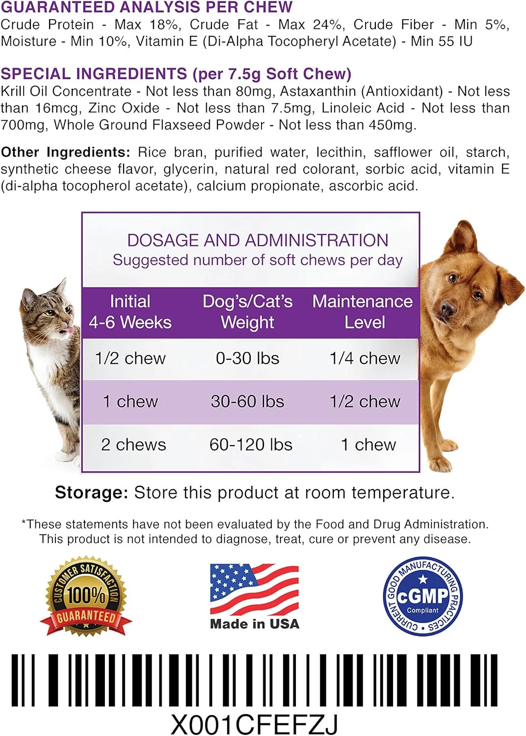 جویدنی های نرم روغن کریل قطب جنوب شماره 1 برای سگ ها | غنی از امگا 3 | آستاگزانتین | ویتامین E | برای پوست و پوشش مو | کم آلرژی زا | کم کالری | دارای گواهی cGMP | ساخت ایالات متحده آمریکا | 60 عدد جویدنی نرم خوش طعم