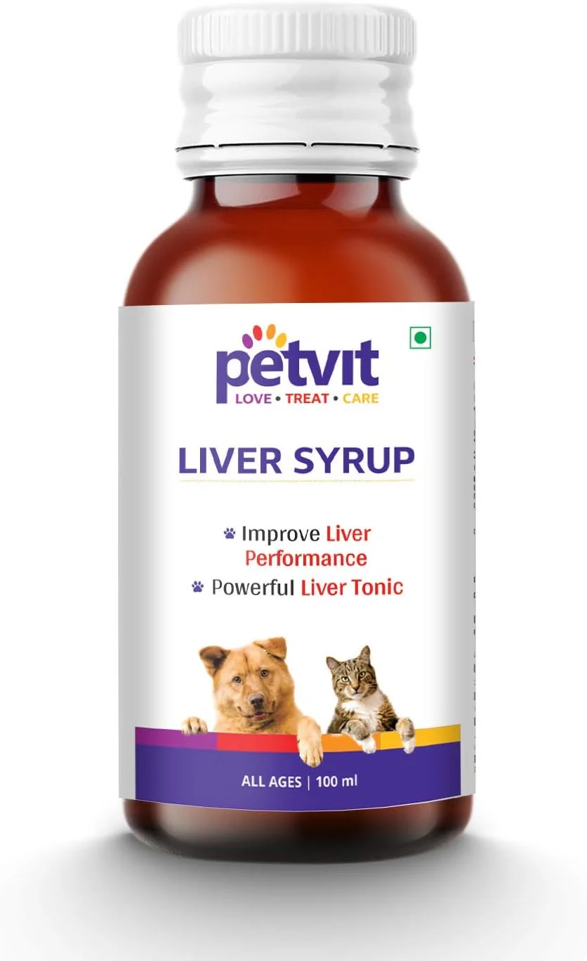 تونیک تقویت کننده کبد سگ پت ویت - شربت برای بهبود سلامت کبد | تونیک کبد سگ با مصرف آسان | افزایش دهنده سلامت و تقویت کننده ایمنی | فرمول غنی از مواد مغذی | 100 میلی لیتر