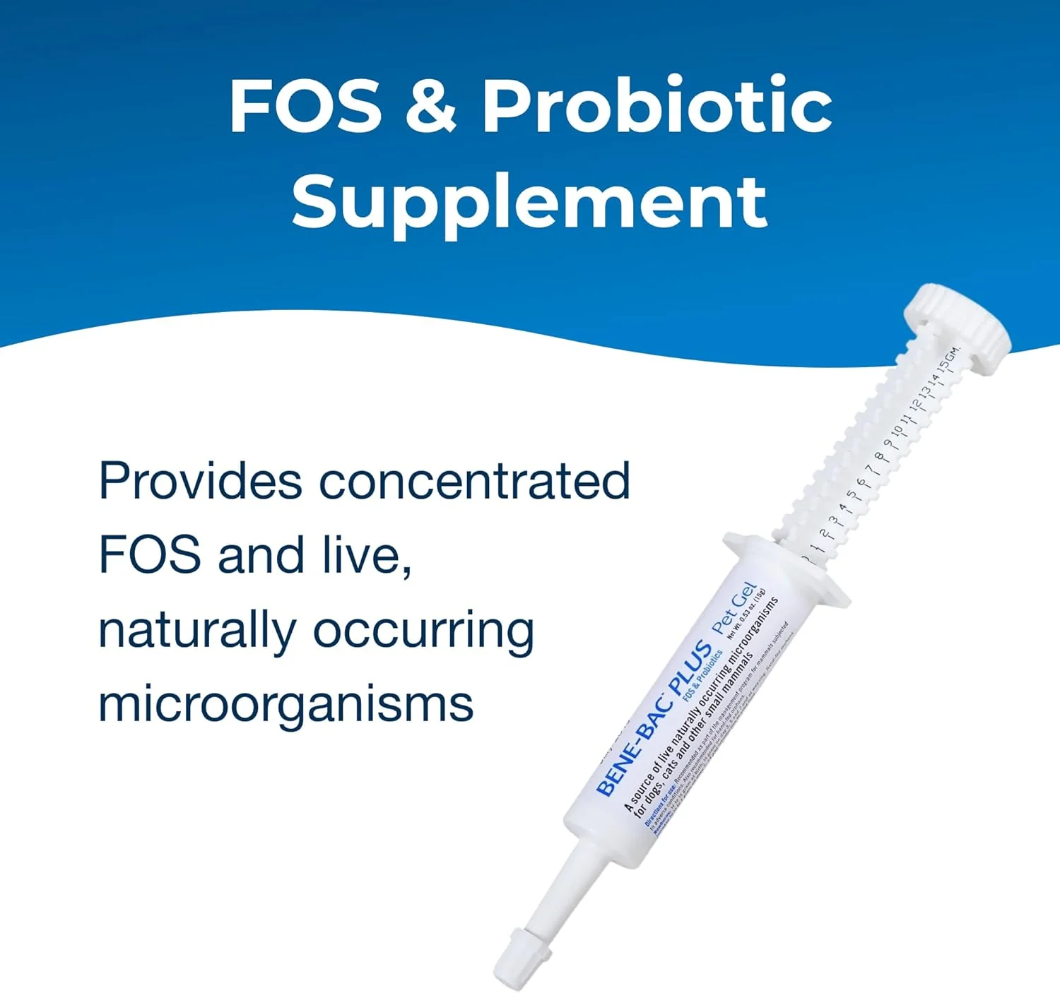 ژل خوراکی پروبیوتیک سگ و گربه پت اِی جی Bene-Bac Plus - سرنگ 15 گرمی - FOS و پروبیوتیک برای سگ ها، گربه ها و پستانداران عجیب و غریب و حیات وحش