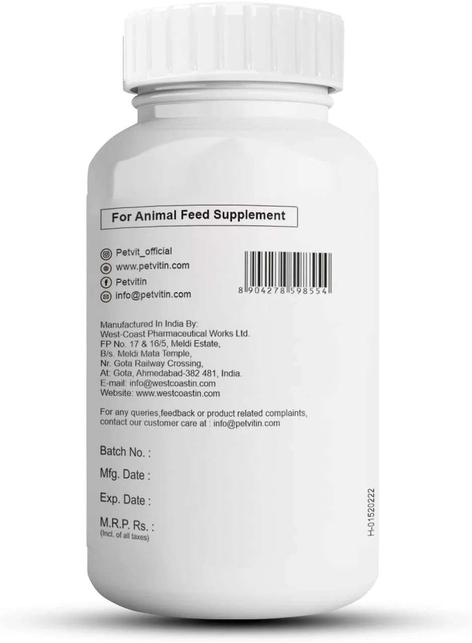 قرص های کمک به آلرژی پت ویت برای همه نژادهای سگ | قرص های تسکین دهنده داروی آلرژی پوست سگ - کمک به آلرژی فصلی | افزایش سلامت و تندرستی کلی | 60 قرص