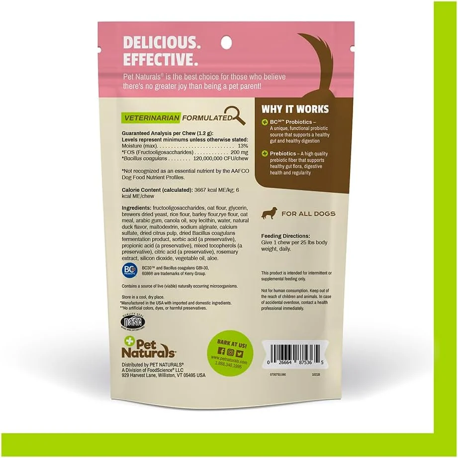 قرص جویدنی پروبیوتیک روزانه پت نچرالز ورمونت برای سگ ها - 60 عدد