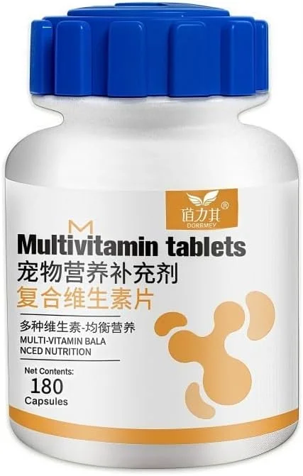 180 عدد قرص پروبیوتیک تغذیه فعال برای گربه ها و سگ ها برای بهبود سلامت دستگاه گوارش حیوانات خانگی مبتلا به اسهال و مشکلات هضم (قرص مولتی ویتامین)