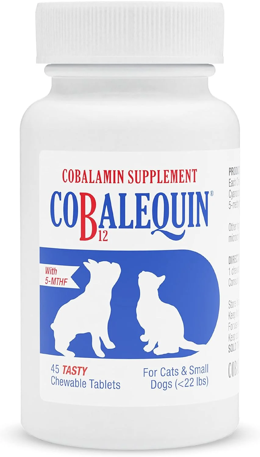 Nutramax Laboratories Cobalequin B12 Supplement for Cats and Small Dogs, 45 Count (Pack of 1)