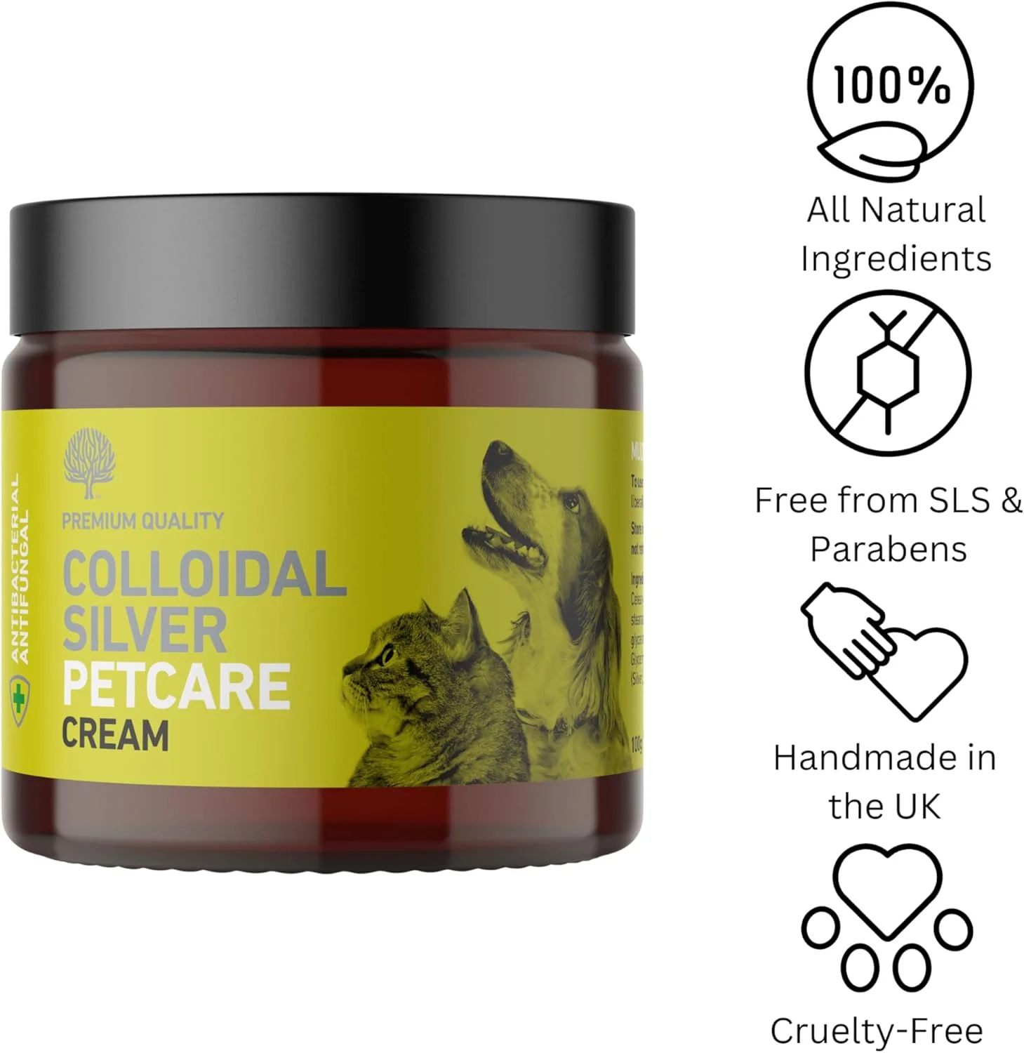 کرم نقره کلوئیدی طبیعی برای حیوانات خانگی Nature's Greatest Secret، 100 گرم