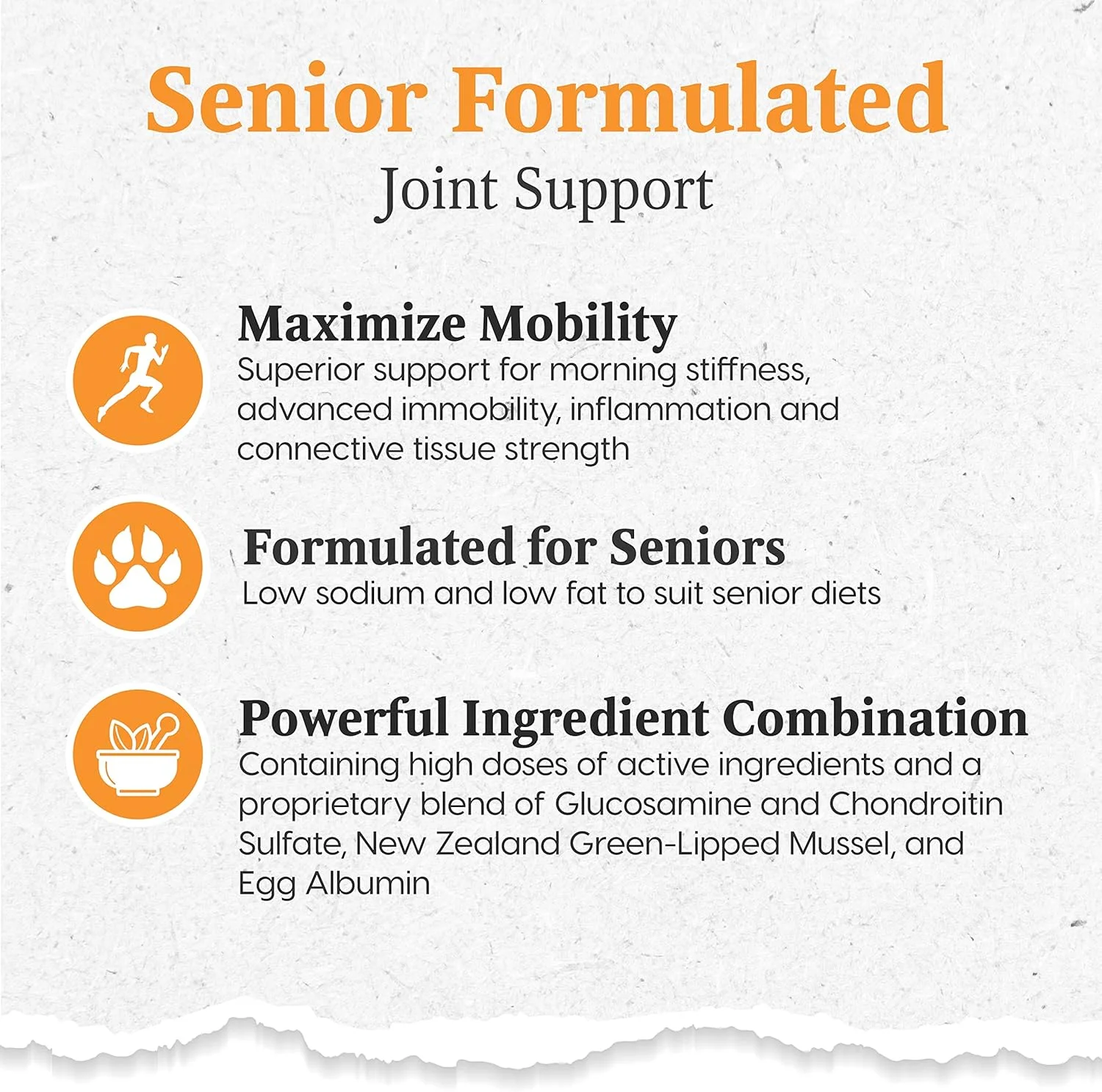 آرک نچرالز Gray Muzzle Old Dogs Happy Joints جویدنی های حداکثر قدرت برای سگ های نژاد بزرگ، توصیه شده توسط دامپزشکان برای حمایت از غضروف و عملکرد مفاصل، 500 میلی گرم گلوکزامین، کیسه 467 گرمی، بسته بندی ممکن است متفاوت باشد