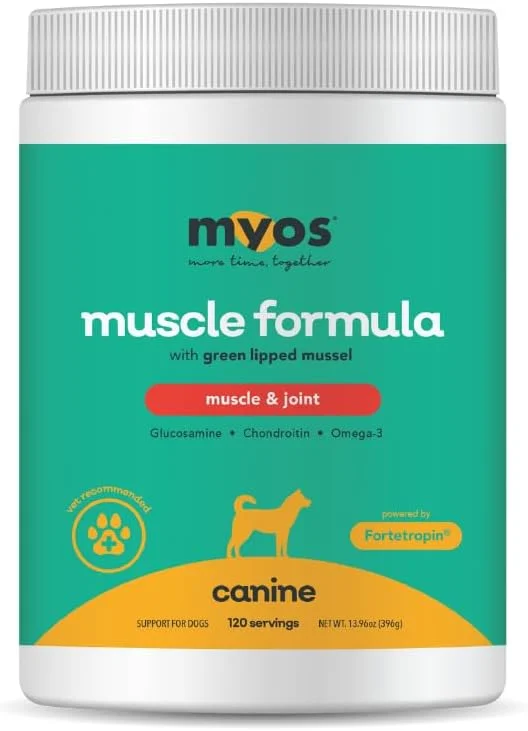 مکمل عضله و مفصل سگ MYOS حاوی فورتتروپین با صدف لب سبز (396 گرم)
