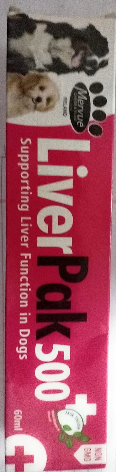 LiverPak500 پشتیبانی از عملکرد کبد، خمیر سگ 60 میلی لیتر، کمک به کاهش گاز و نفخ، زغال فعال برای مسمومیت سگ ها