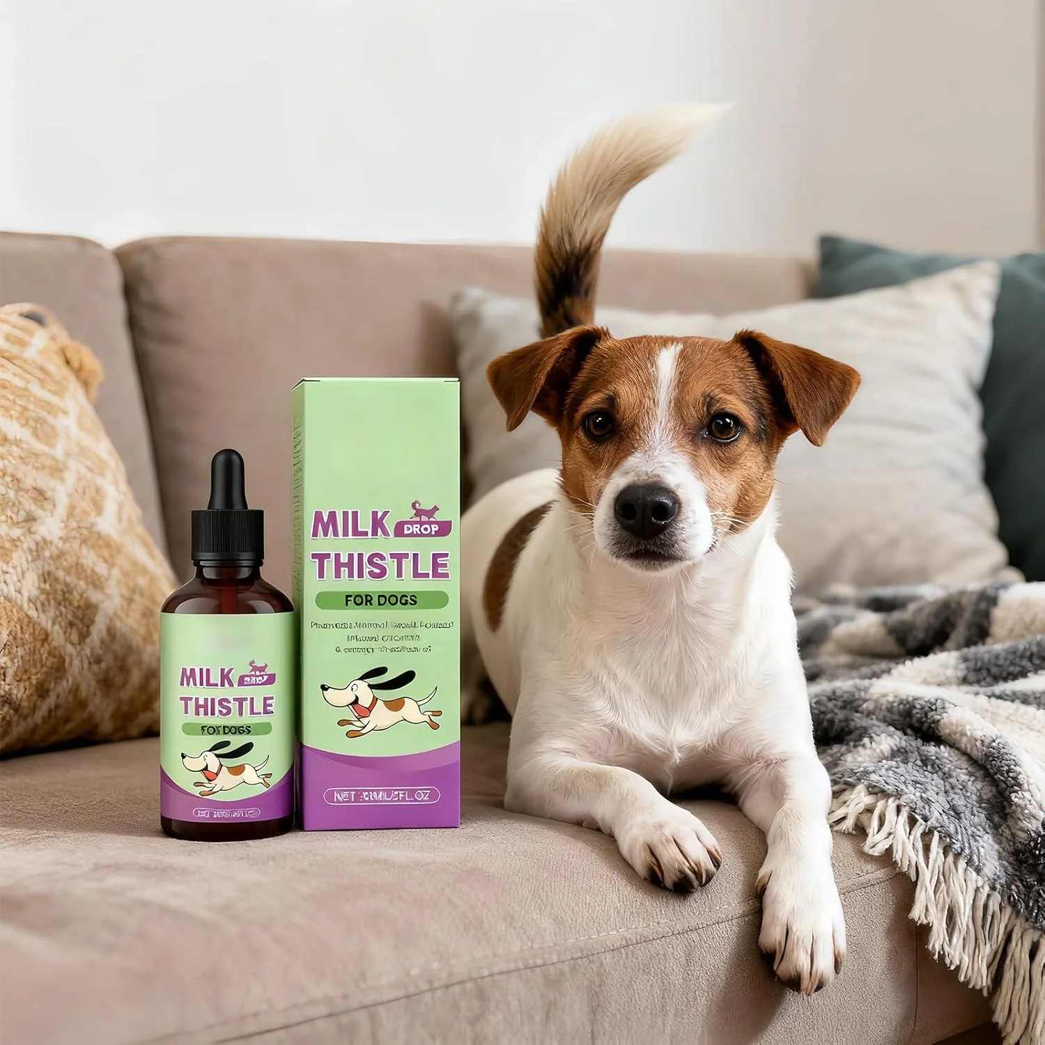 قطره مایع مکمل کبد برای سگ ها، قطره مایع مغذی مراقبت از کبد برای سلامتی و تندرستی حیوانات خانگی - مناسب برای سگ ها و گربه های نژاد کوچک، متوسط و بزرگ