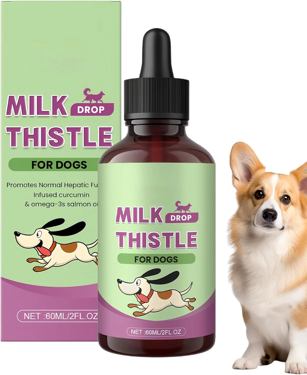 Liver Supplements for Dogs - Healthy Liquid Drops,Liver Care Health Wellbeing Nutritional Liquid Drop Supplement for Small Medium Large Breeds Cats Pet Dogs